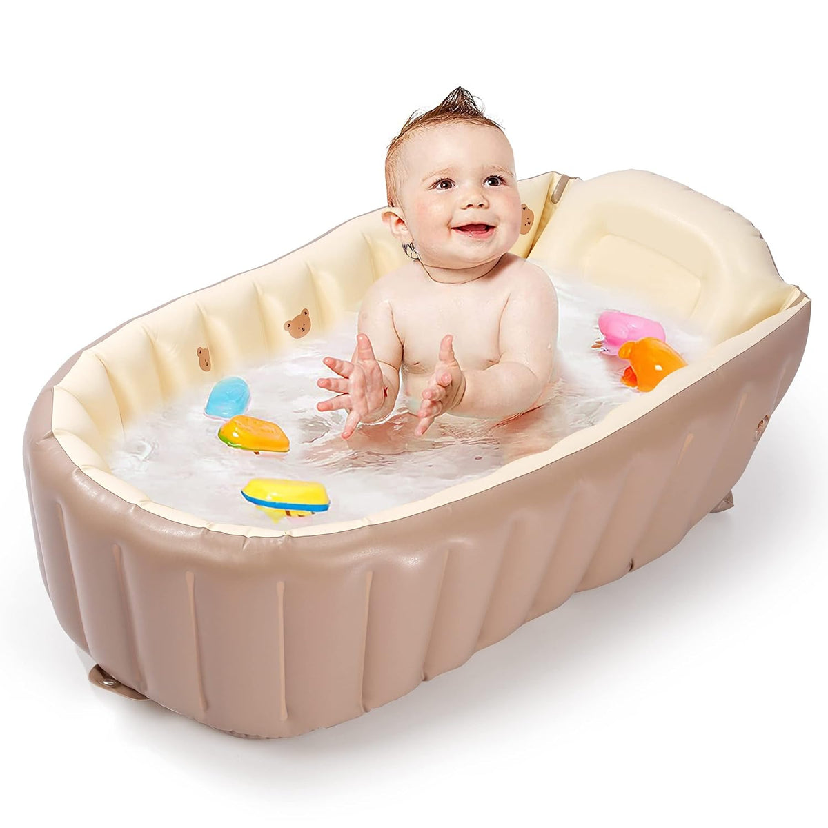 MINK Bañera inflable para niños pequeños \u2013 Bañera portátil con...