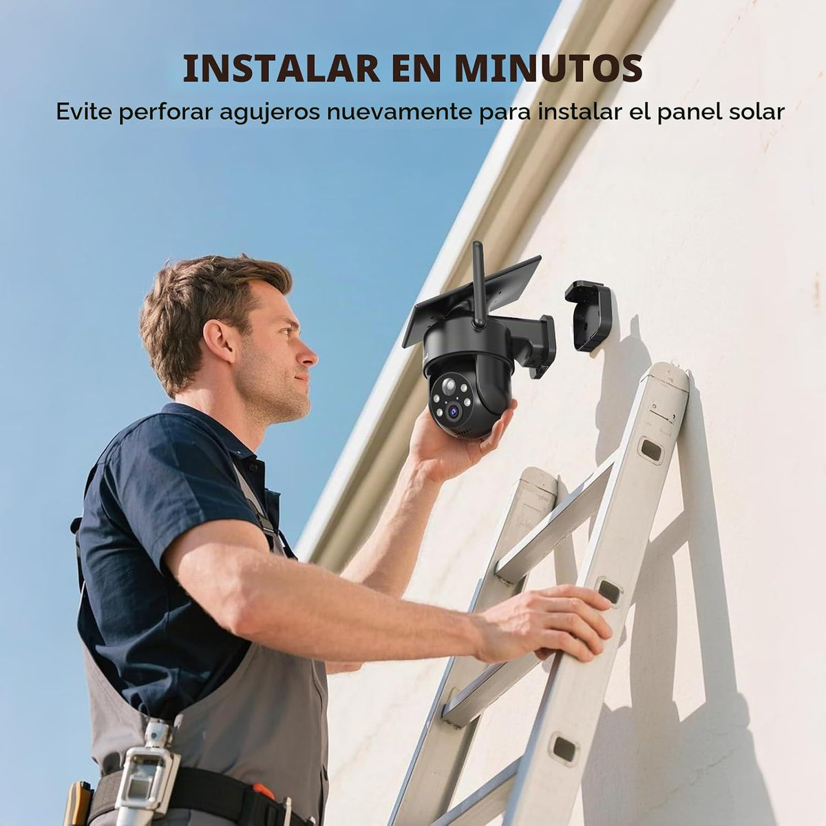 LITYMOL Cámara de seguridad celular 4G LTE, cámara inalámbrica 2K p...