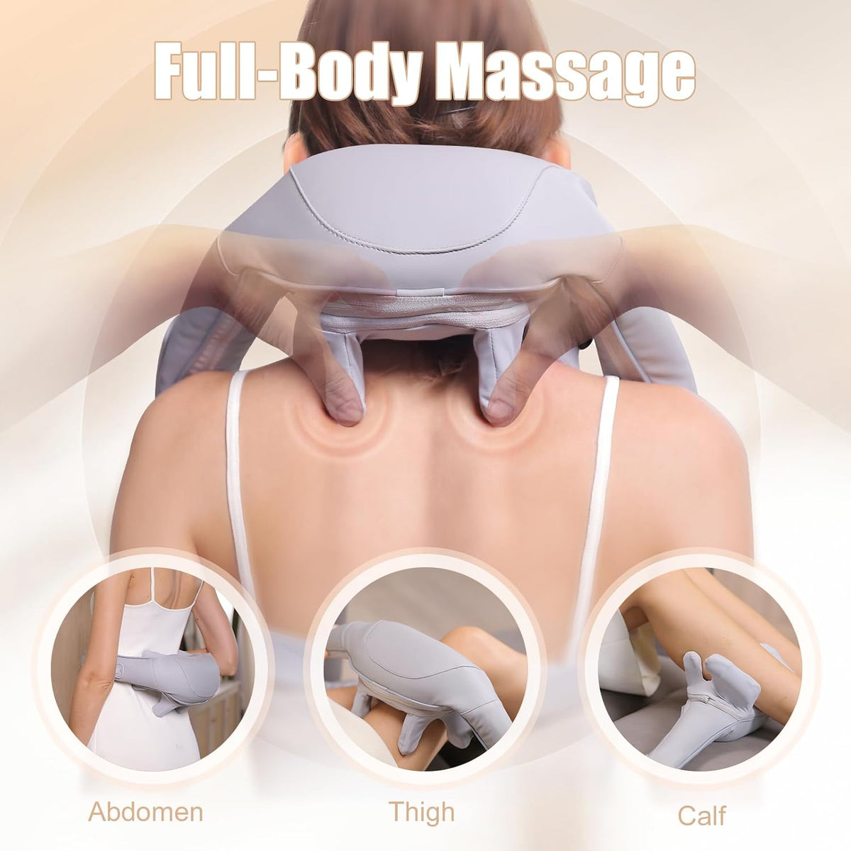 MASGRE Shiatsu Masajeador de cuello y hombros con calor para alivia...