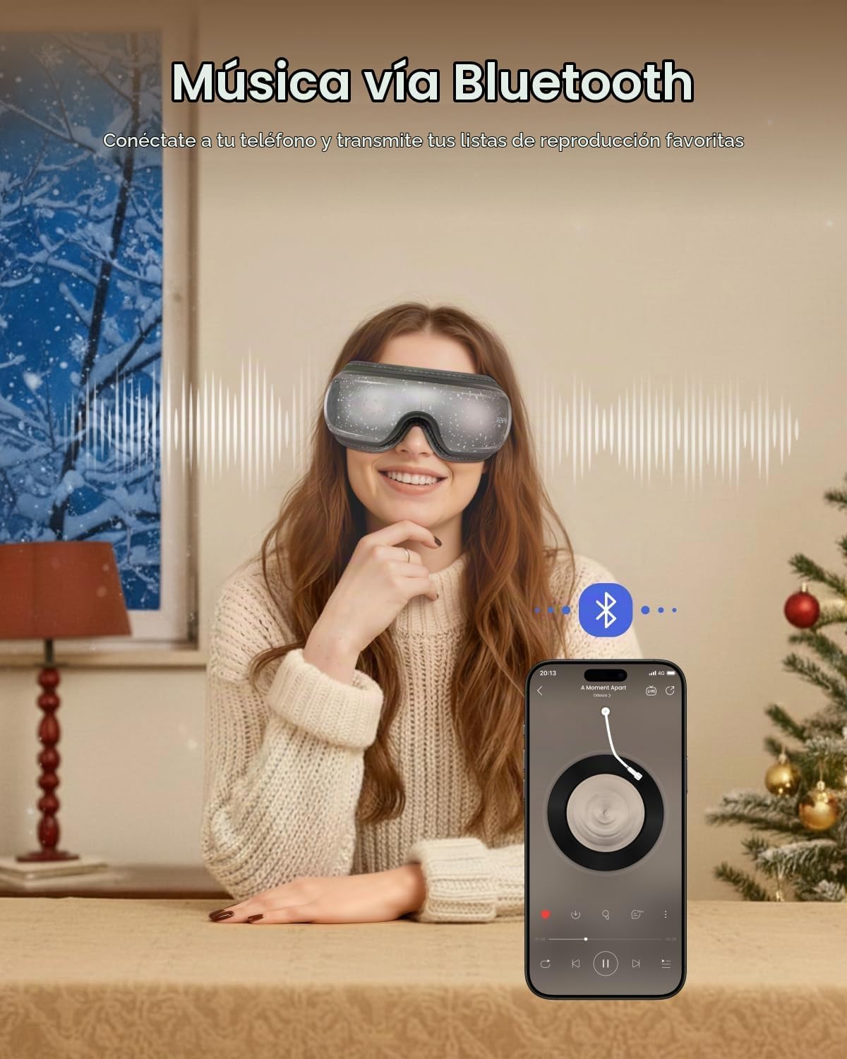 RENPHO Masajeador de ojos de edición limitada de Navidad con calor...