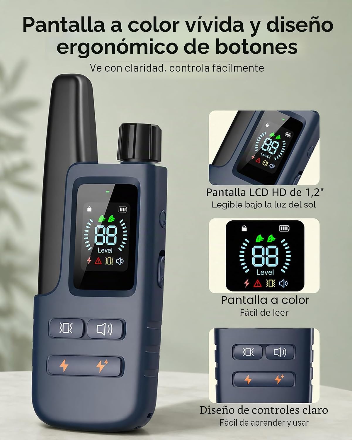 HapTop Collar de choque para perros \u2013 Collar de entrenamiento...