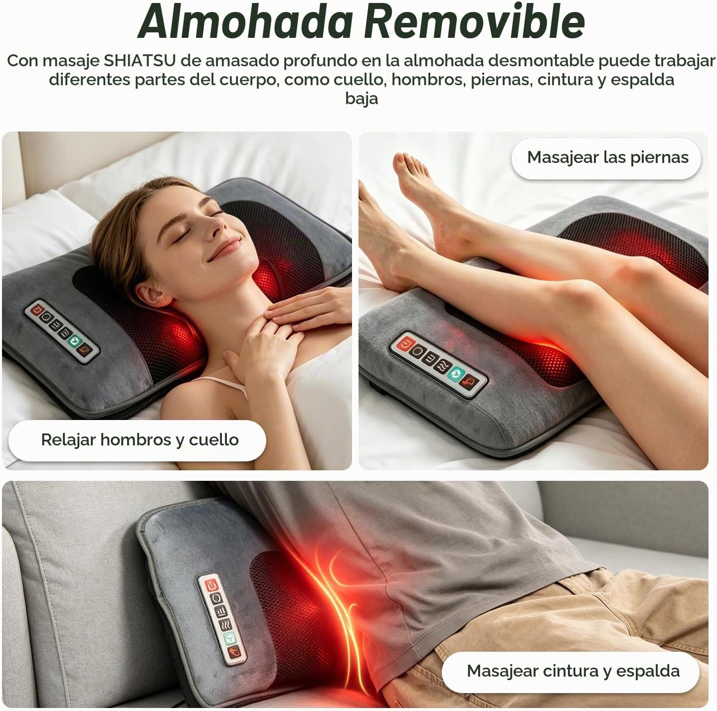 Roomark Alfombrilla de masaje de cuerpo completo con masajeador de...