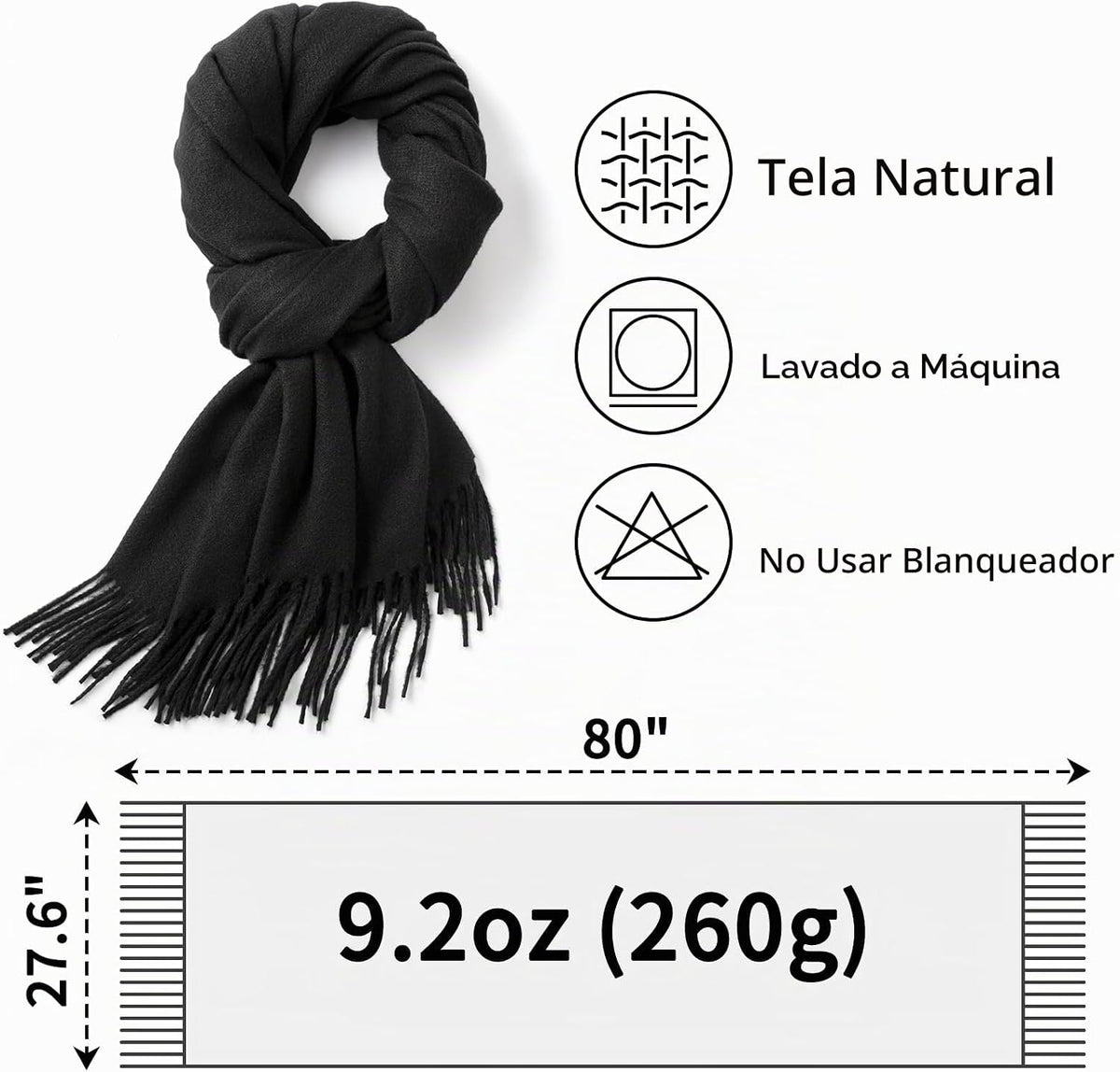 Premillow Bufanda de invierno para mujer, chal de pashmina, bufanda...