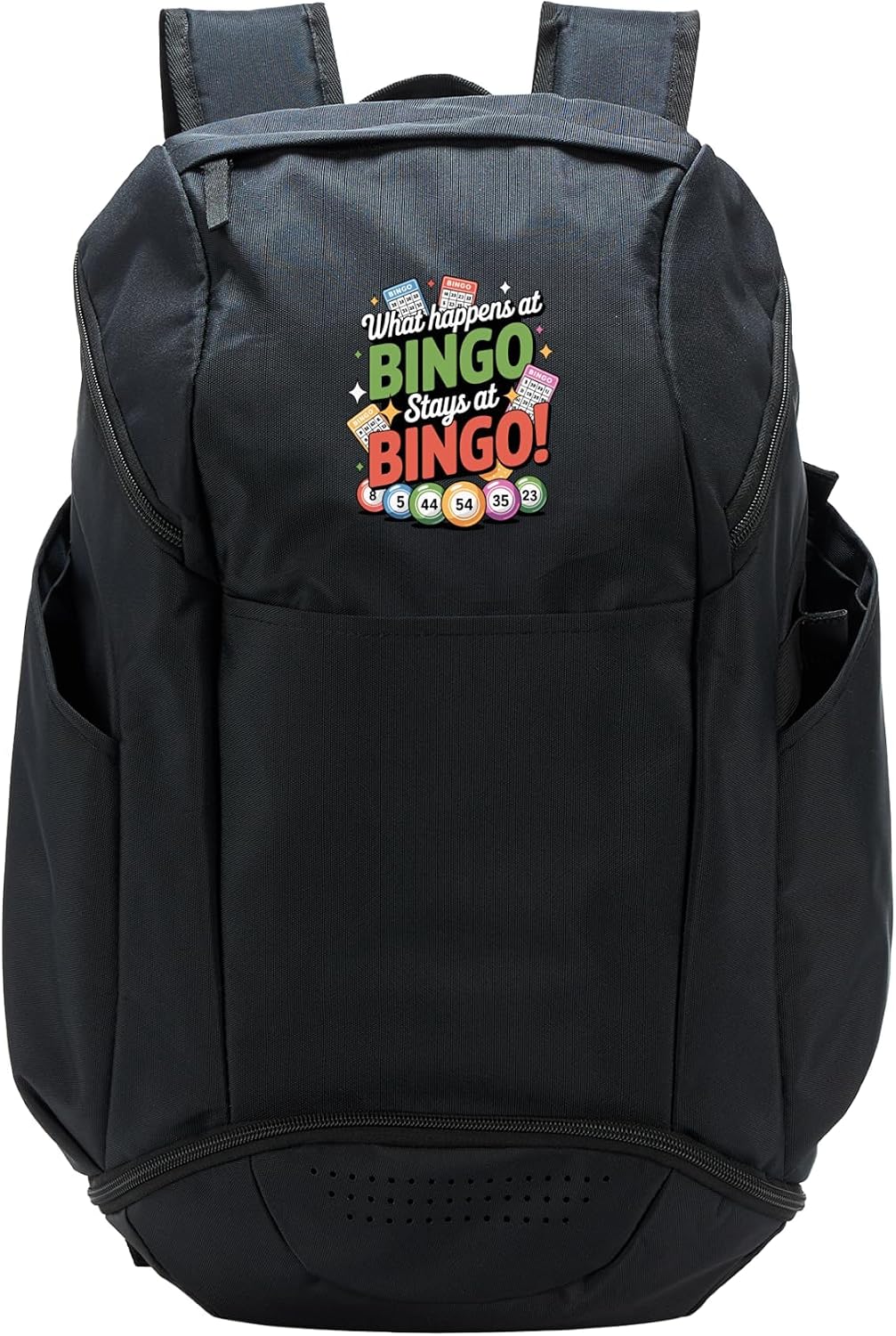Bingo, lo que pasa en el bingo se queda en el bingo, mochila deport...