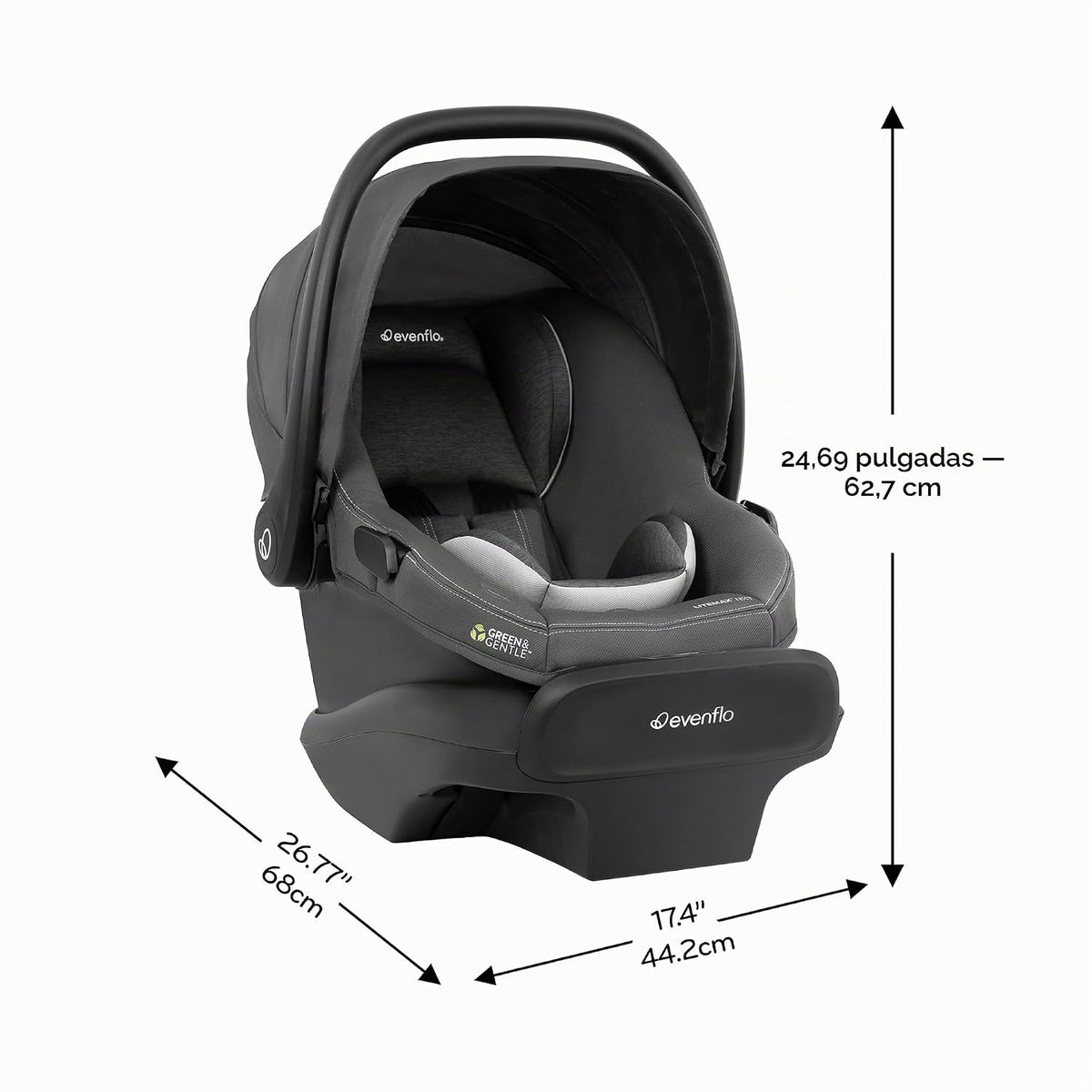 Evenflo LiteMax NXT Asiento de coche infantil y para preemies con o...