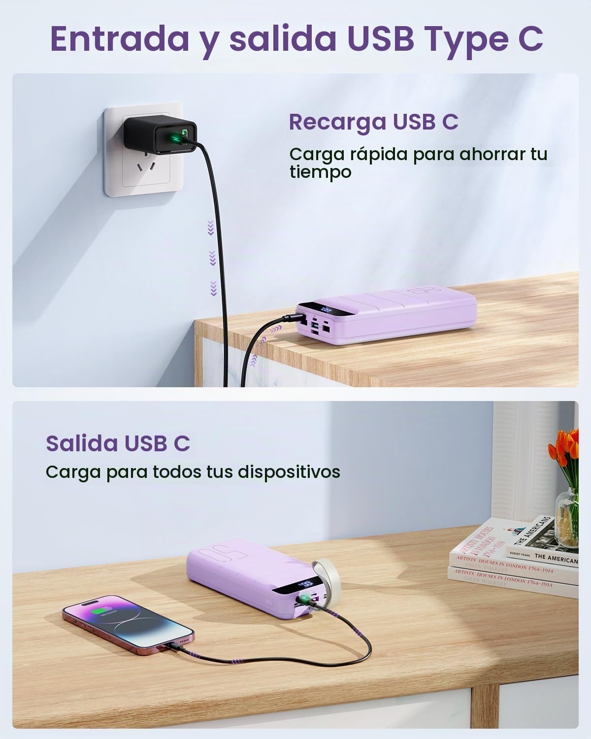 Banco portátil de la batería de carga rápida del banco 50000mAh del...