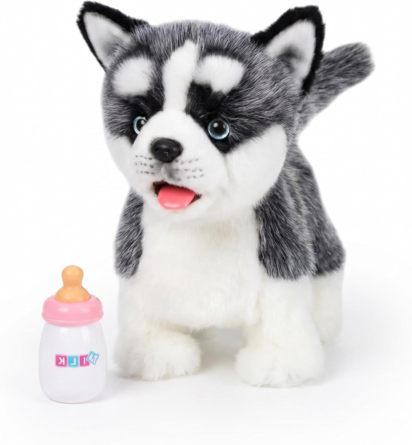 CU-MATE Juguete electrónico para perro que camina, cachorro de husk...