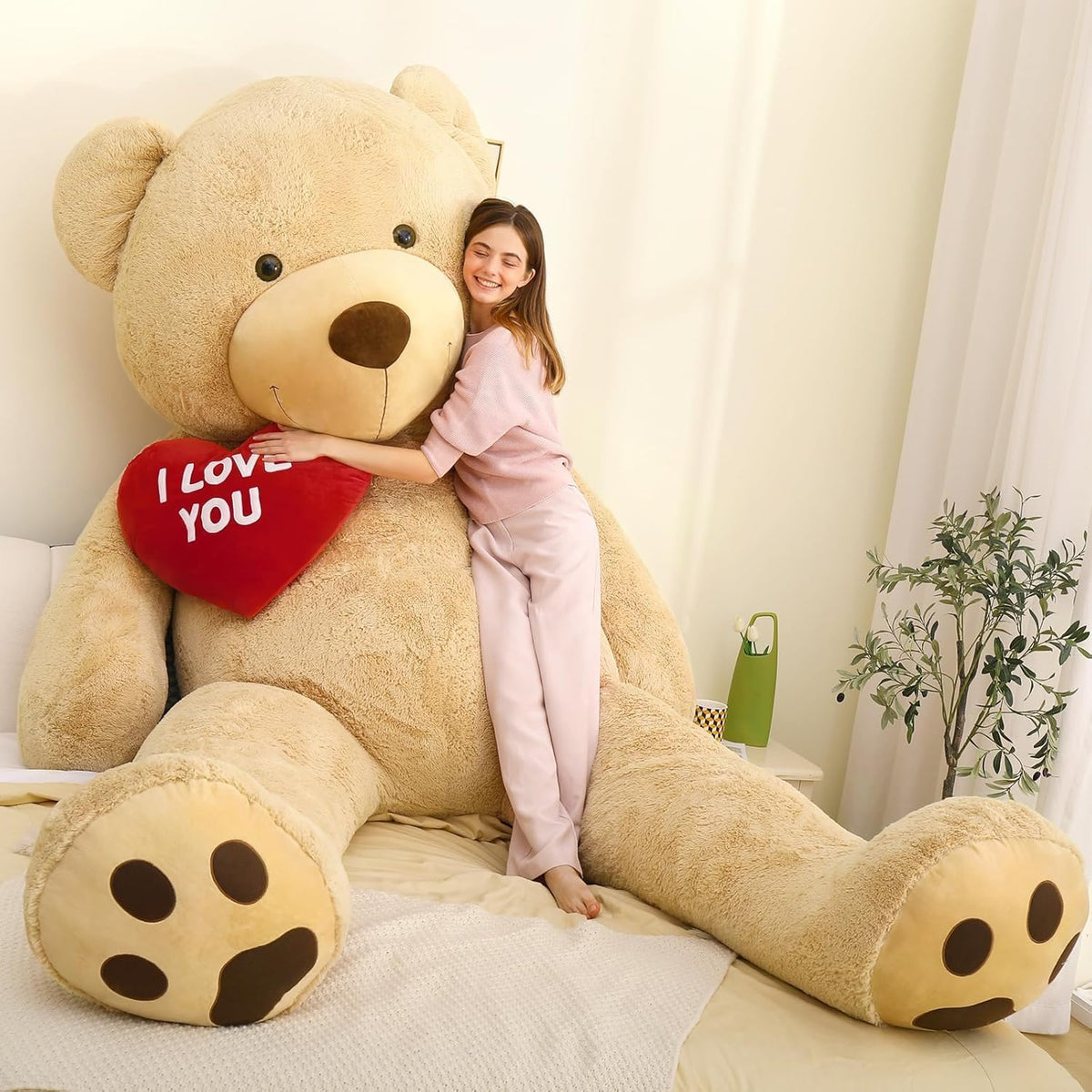 MaoGoLan Oso de peluche gigante de 10 pies de alto, con texto en in...