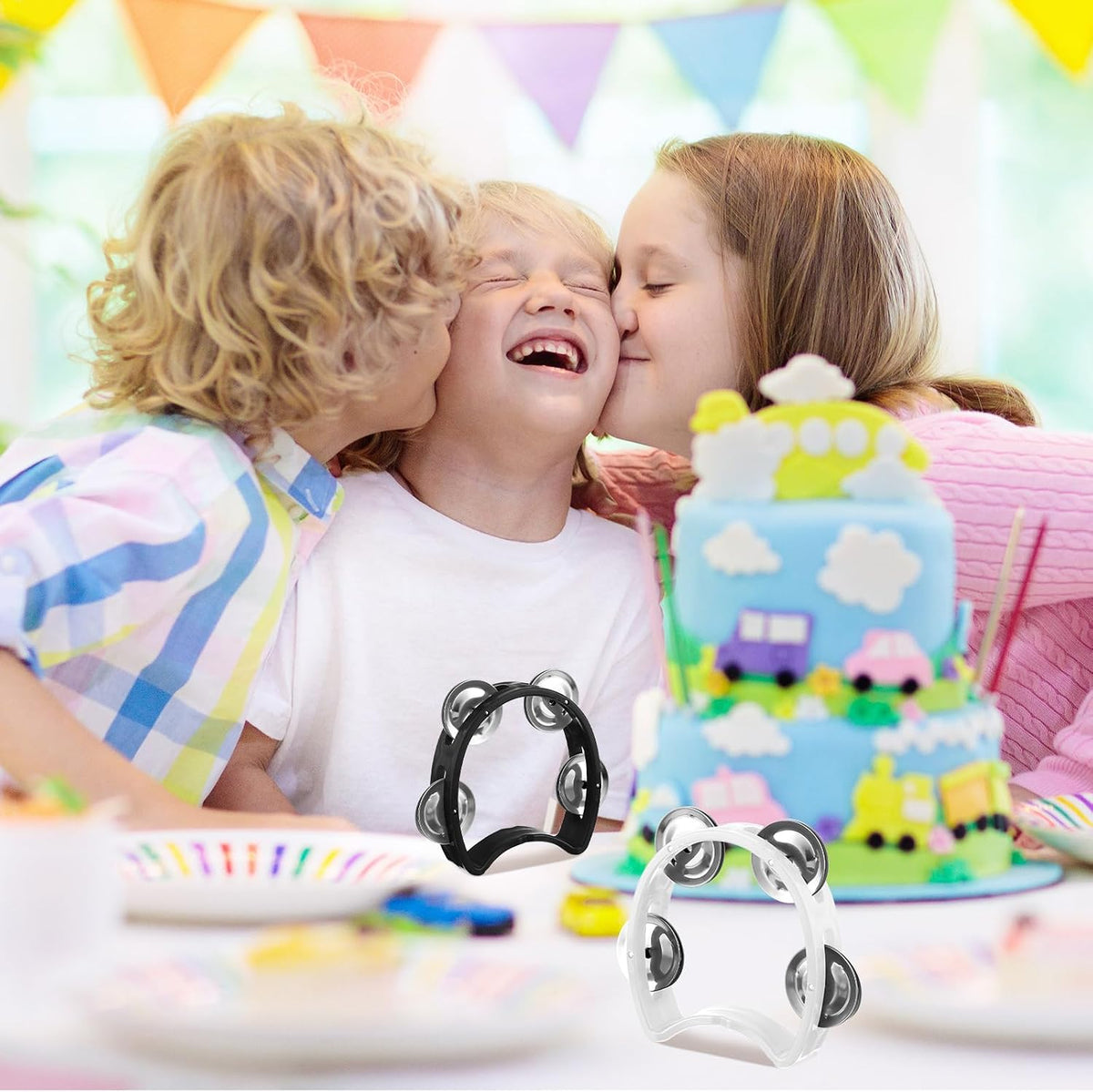 Paquete de 30 panderetas para niños y adultos, 4 campanas de mano,...