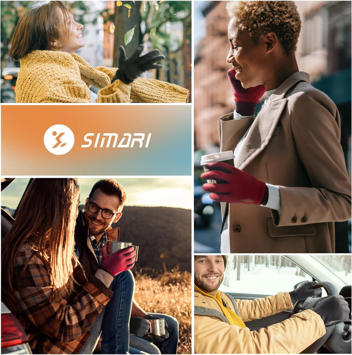 SIMARI Guantes de invierno para mujeres y hombres, con forro, para...