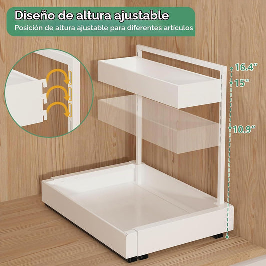 REALINN Organizadores y almacenamiento ampliables para debajo del f...