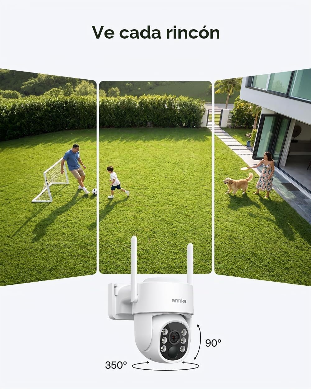 ANNKE Sistema de cámara solar PT inalámbrico para exteriores, 4K NV...