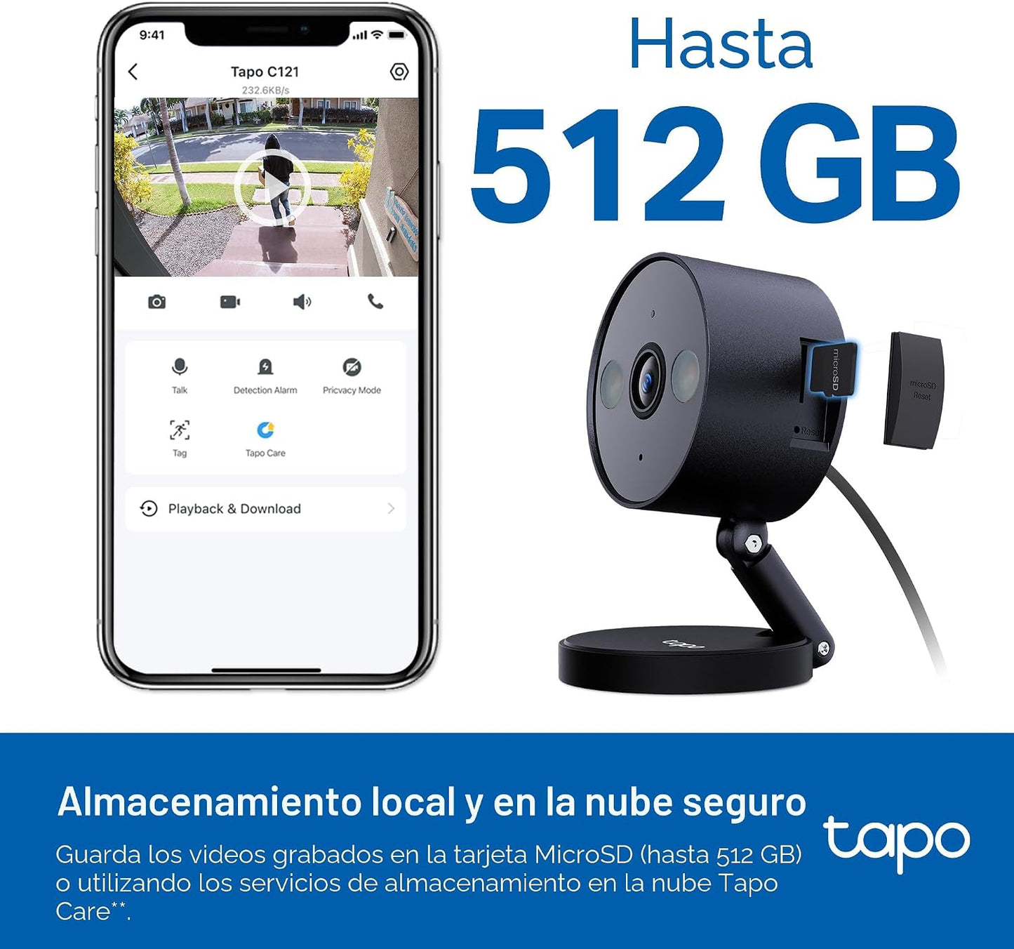 Tapo by TP-Link - Cámara de seguridad 2K QHD para interior\/exterio...