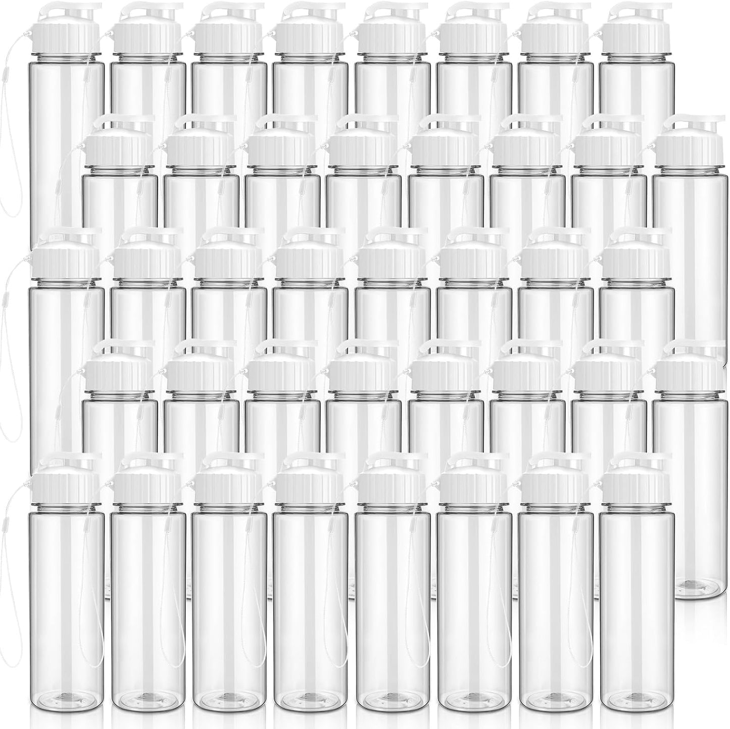 Mifoci 40 botellas de agua de plástico a granel para niños y adulto...