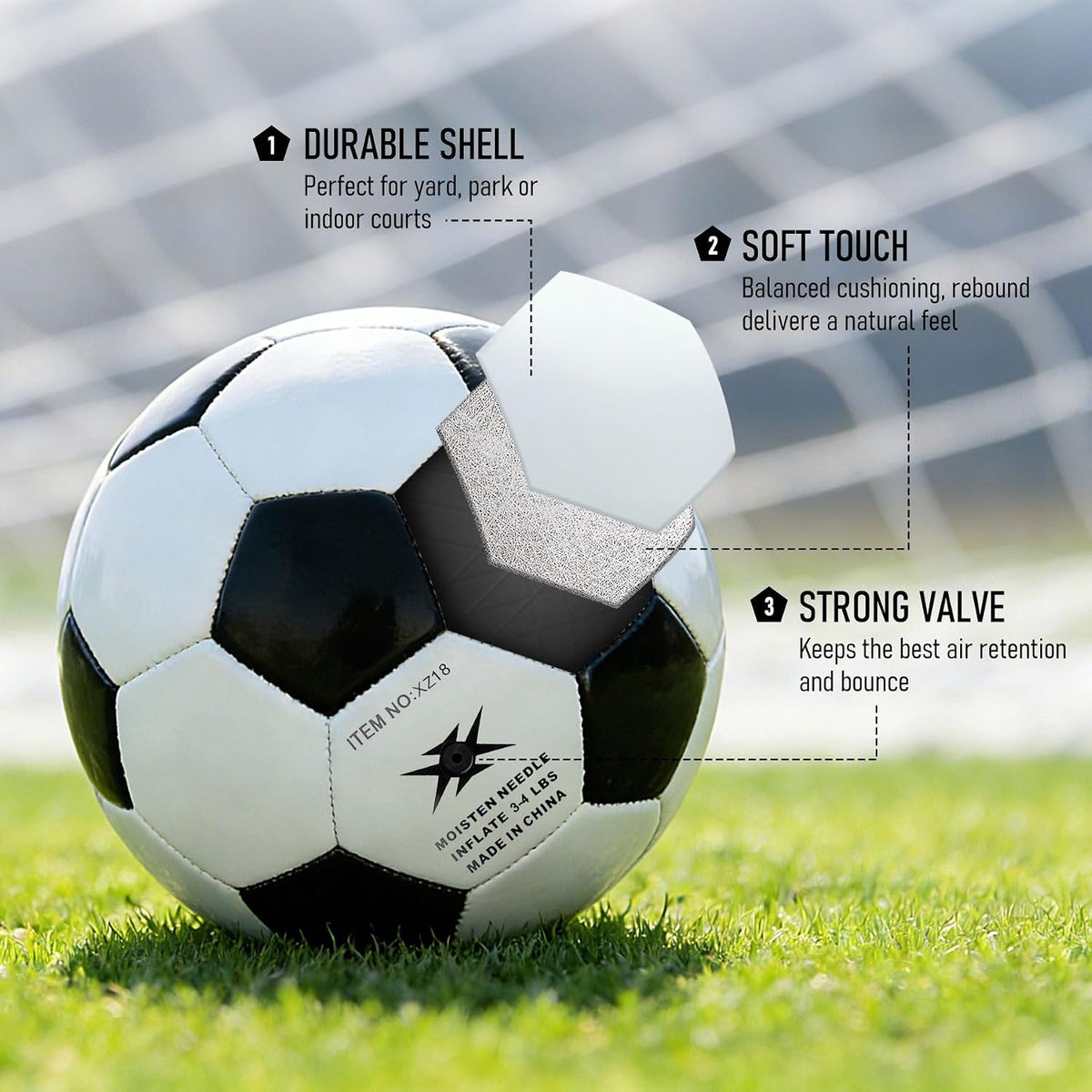 Richball Paquete de 2 pelotas de fútbol para niños, pelota de fútbo...