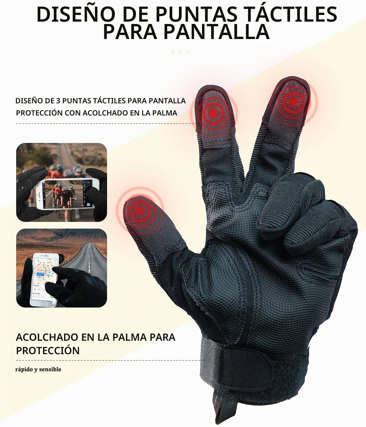 Guantes tácticos Mmhpluos, guantes de motocicleta para hombres y mu...