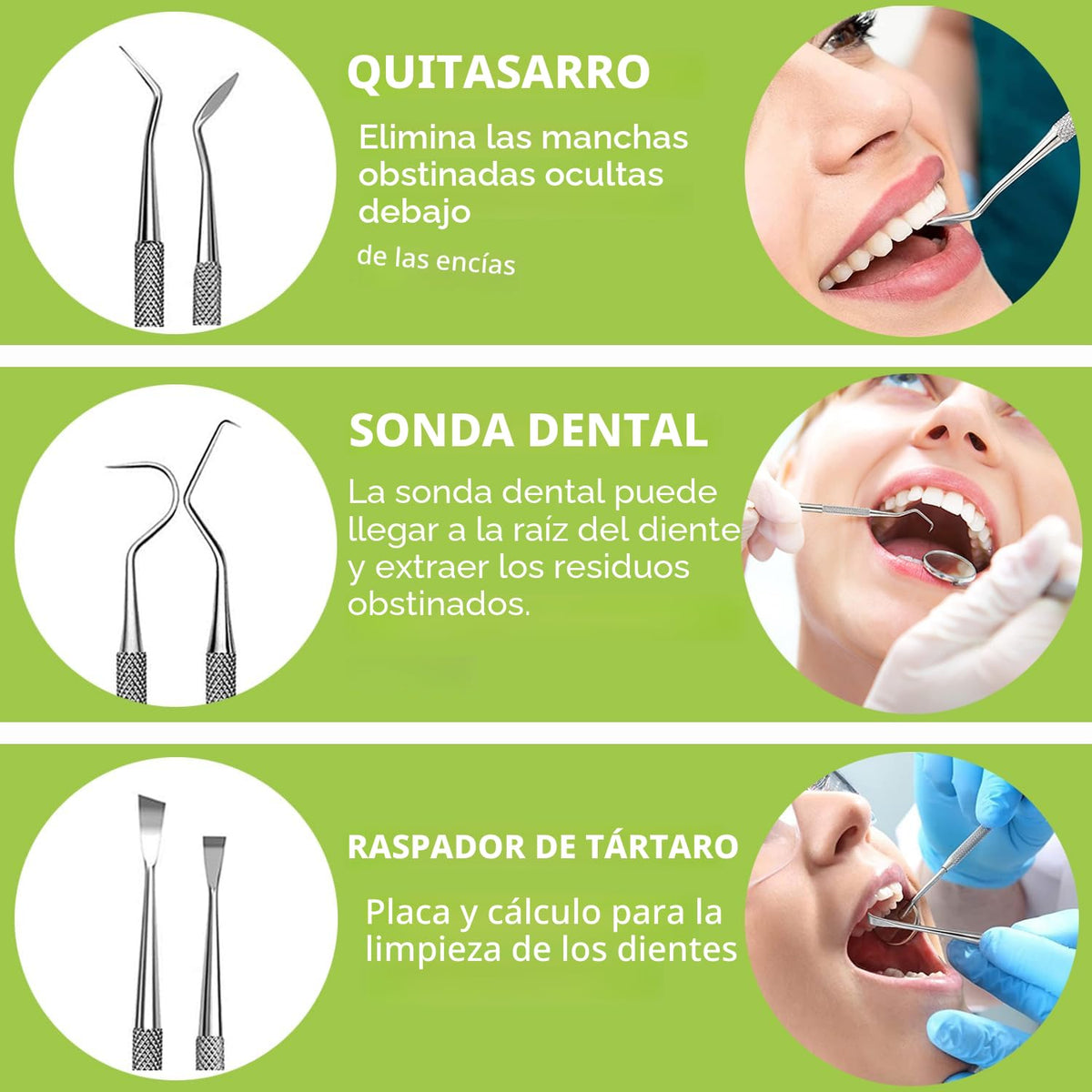 PARYUNGR Herramientas Dentales, Kit Profesional de Higiene y Cuidad...