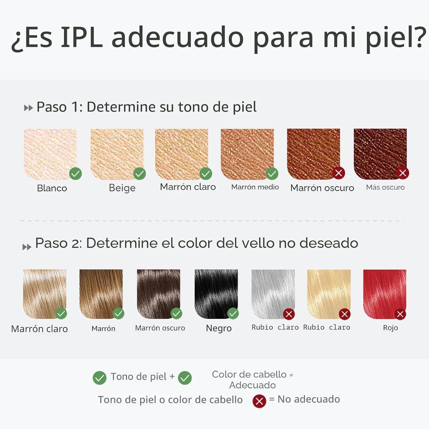Depilación IPL para mujeres y hombres - Enfriamiento del hielo, sin...