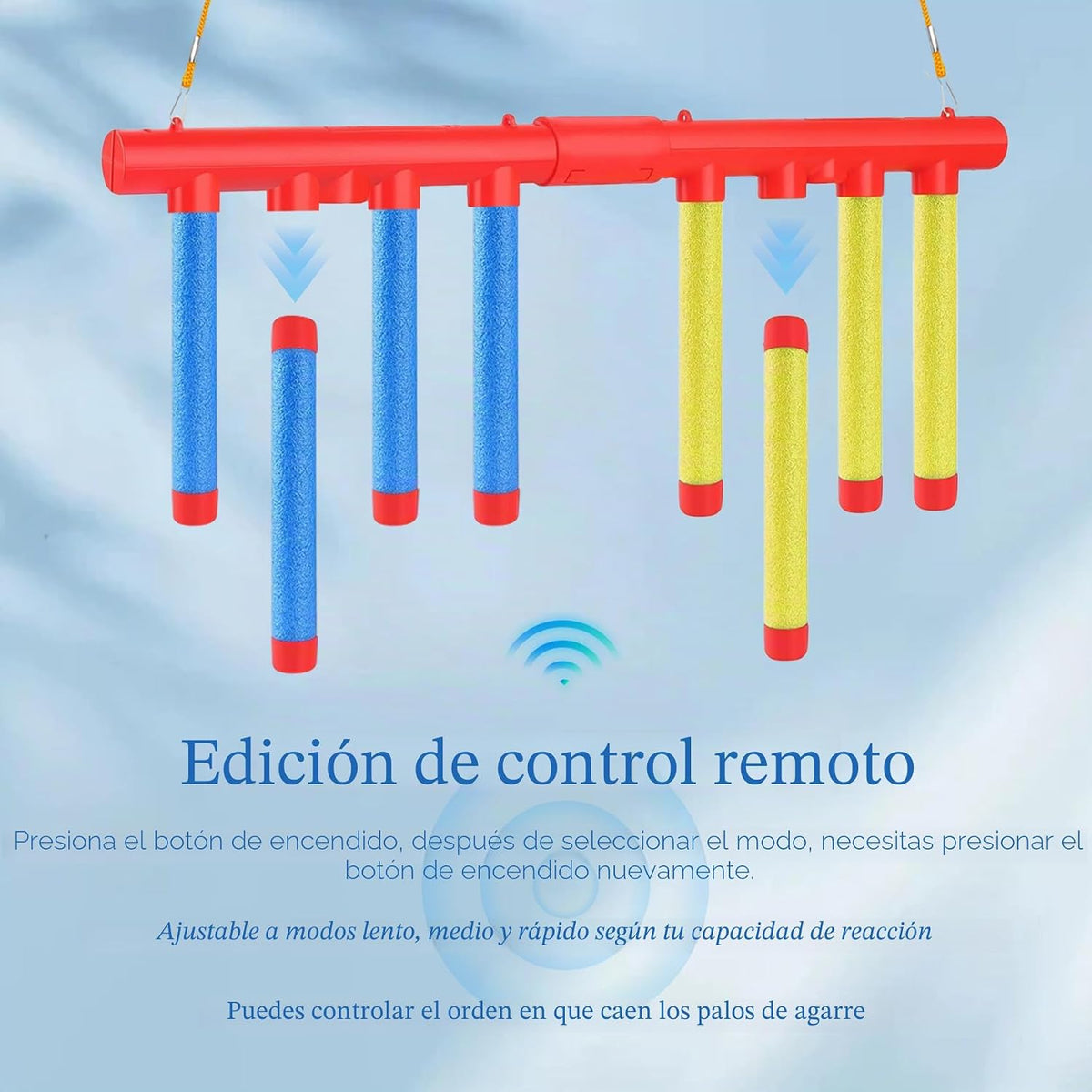 Reflex Drop Sticks Challenge Game - 3 modos de velocidad ajustables...