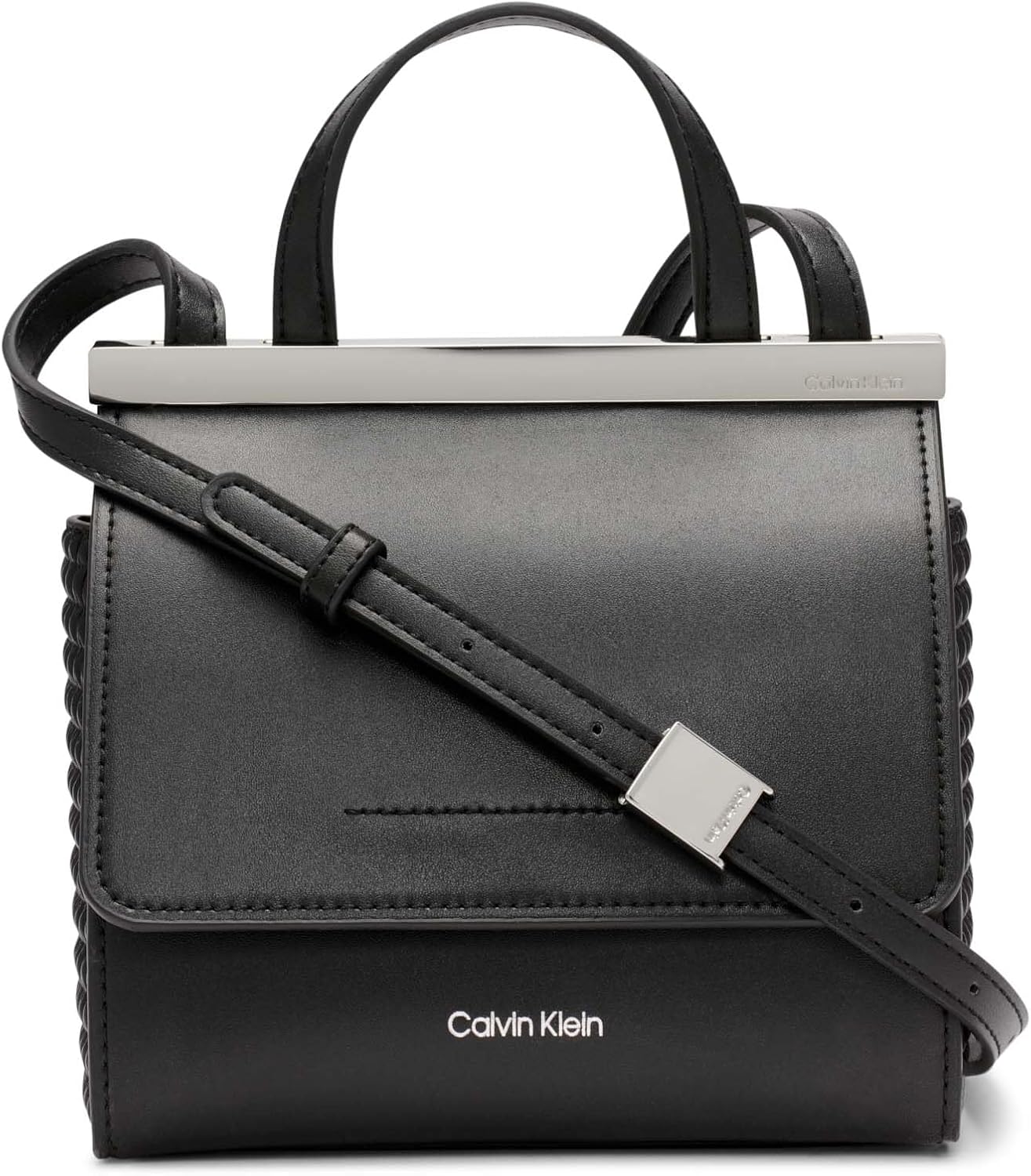 Calvin Klein Mini bolso cruzado con solapa coral