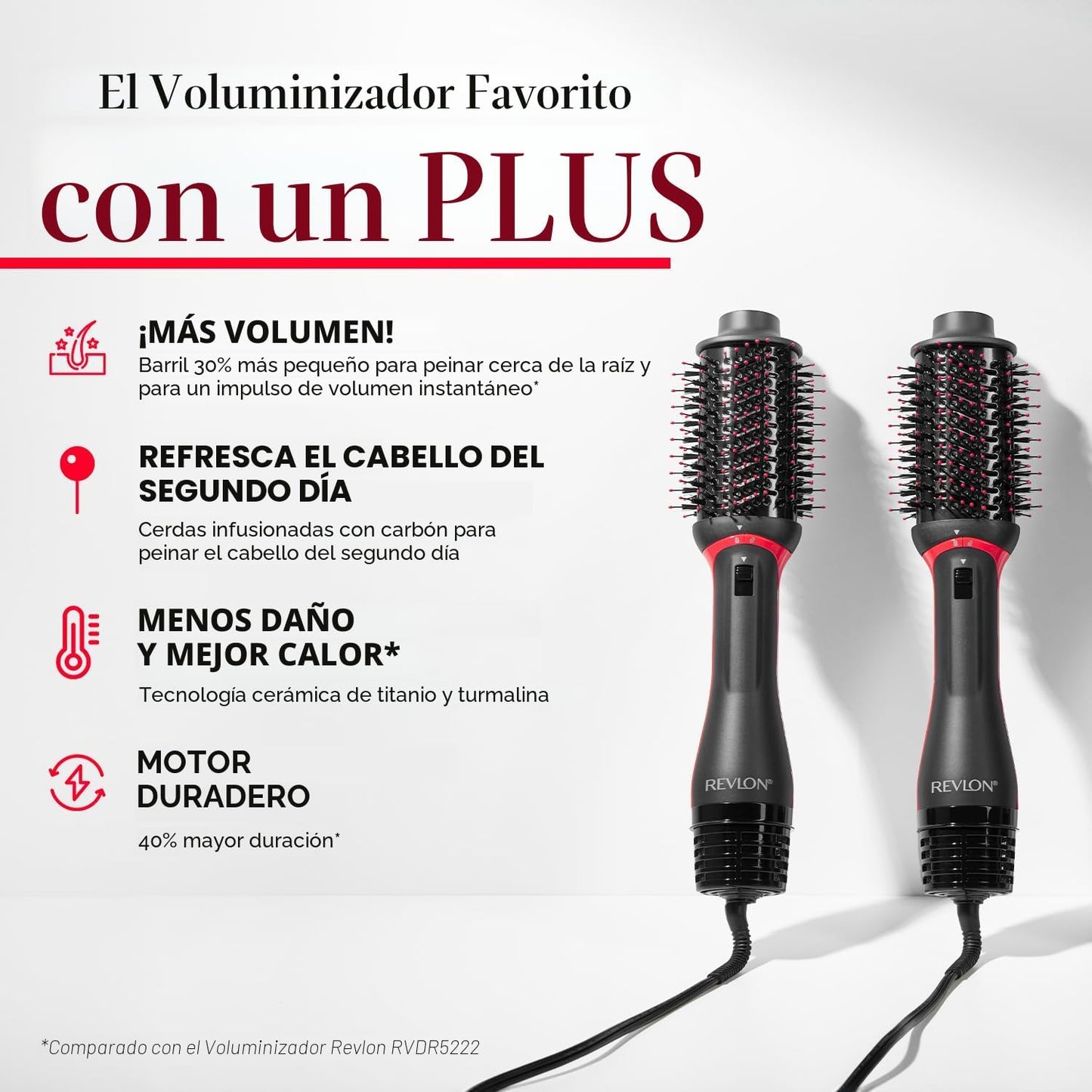 REVLON One Step Volumizer PLUS Secador y Estilizador de Cabello - M...
