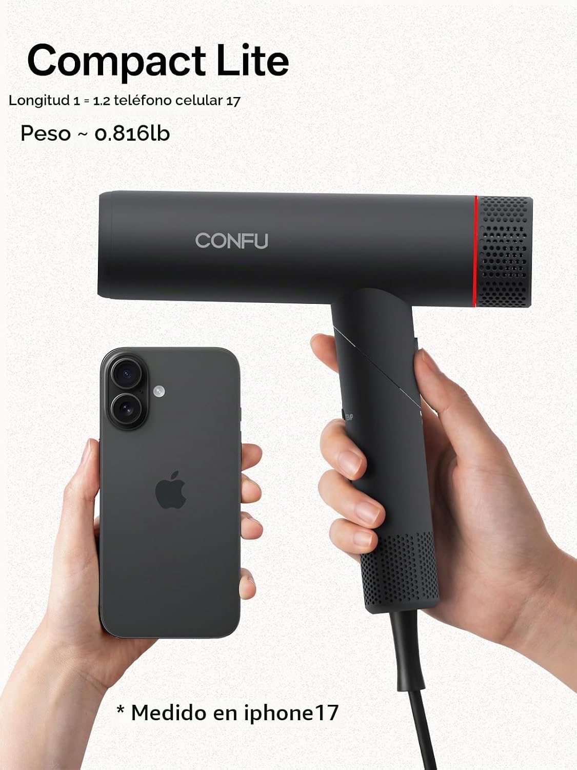 Secador de pelo, secador de pelo CONFU con difusor 110000 RPM | Sec...