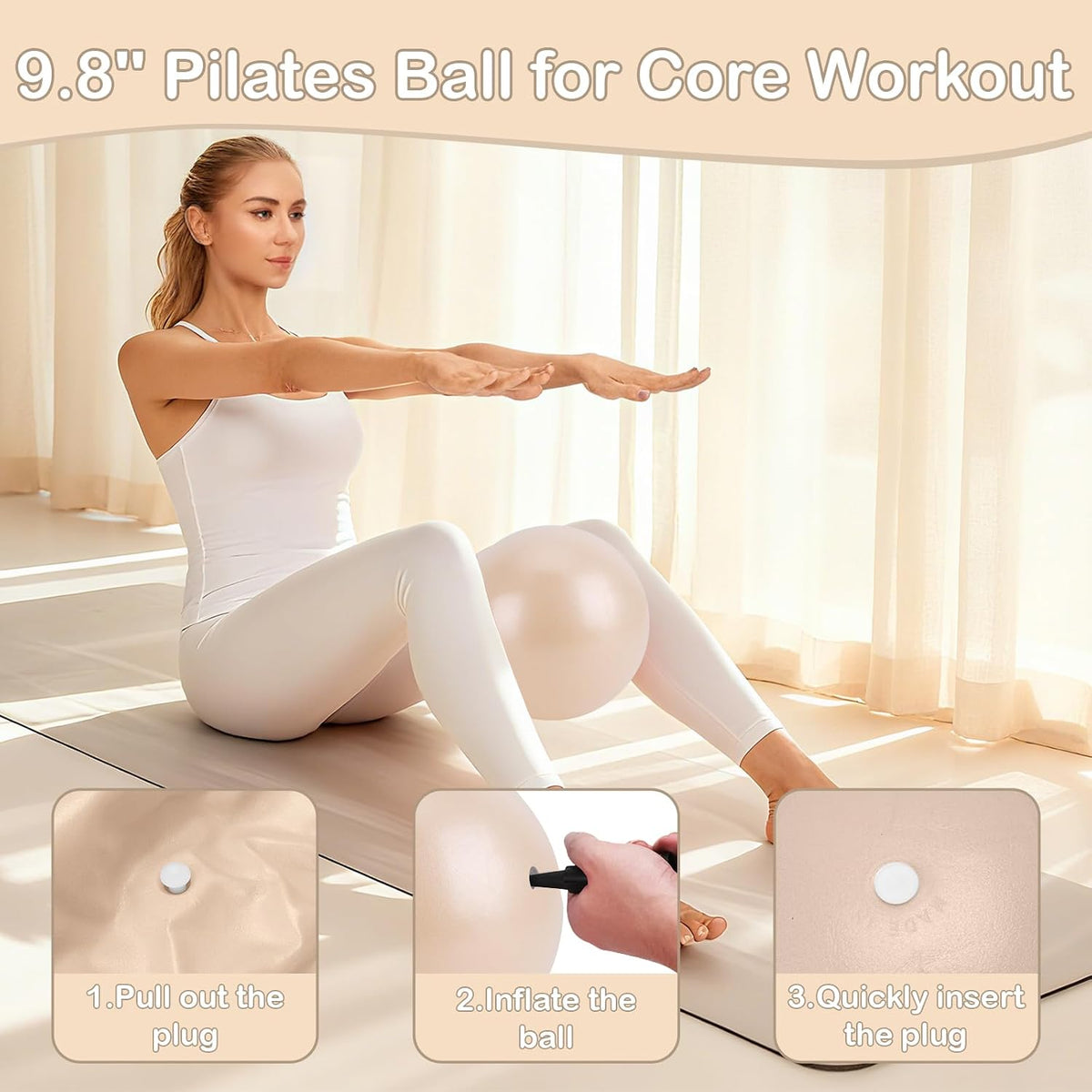 Hoedia Kit de Pilates de 17 Piezas para Mujeres, Equipo de Pilates...