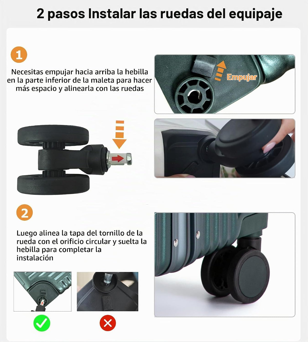 feilario Equipaje sin cremallera a cuadros con marco de aluminio sú...