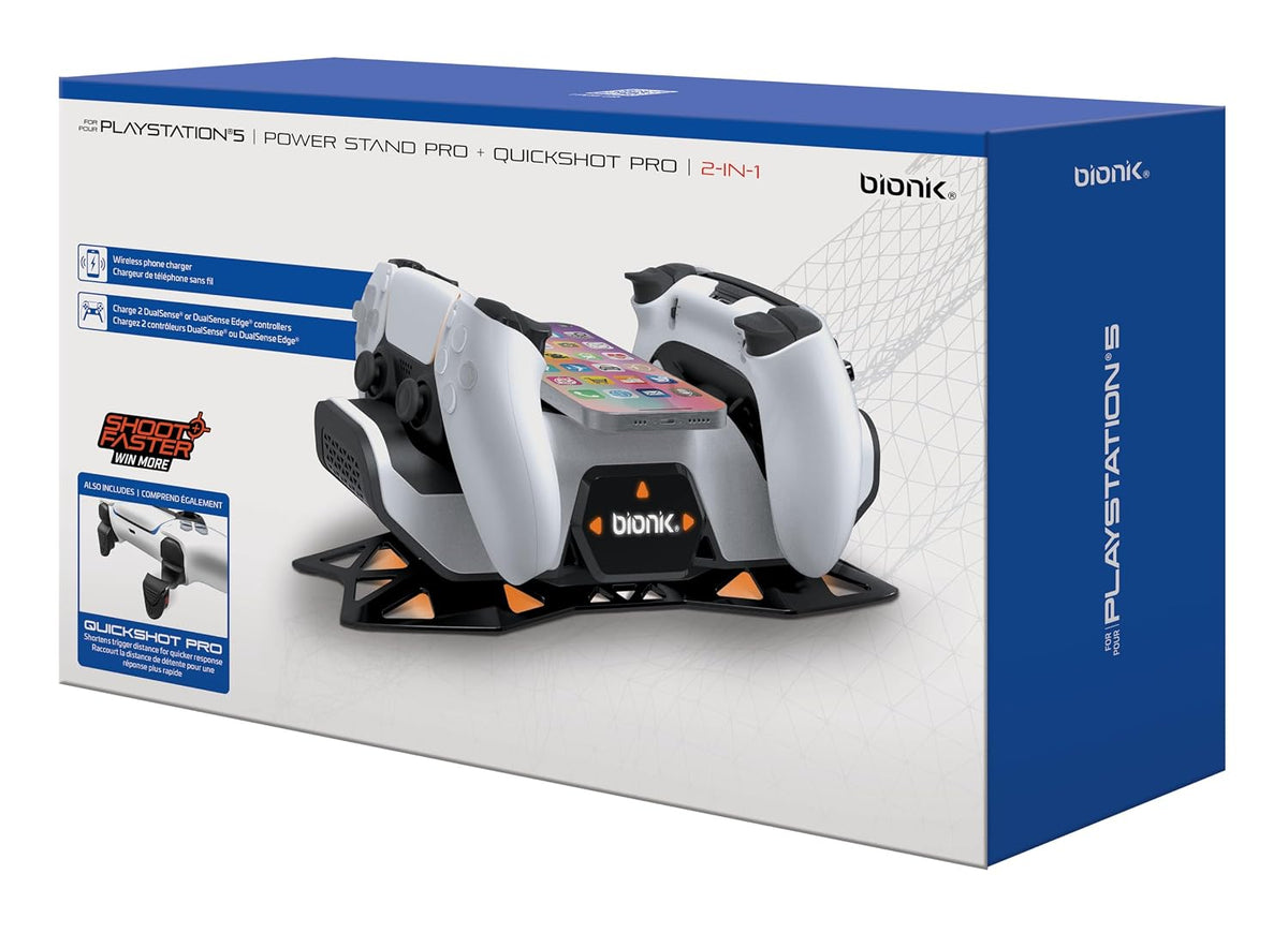 Paquete Bionik Power Stand Pro: cargadores para PlayStation 5, paqu...