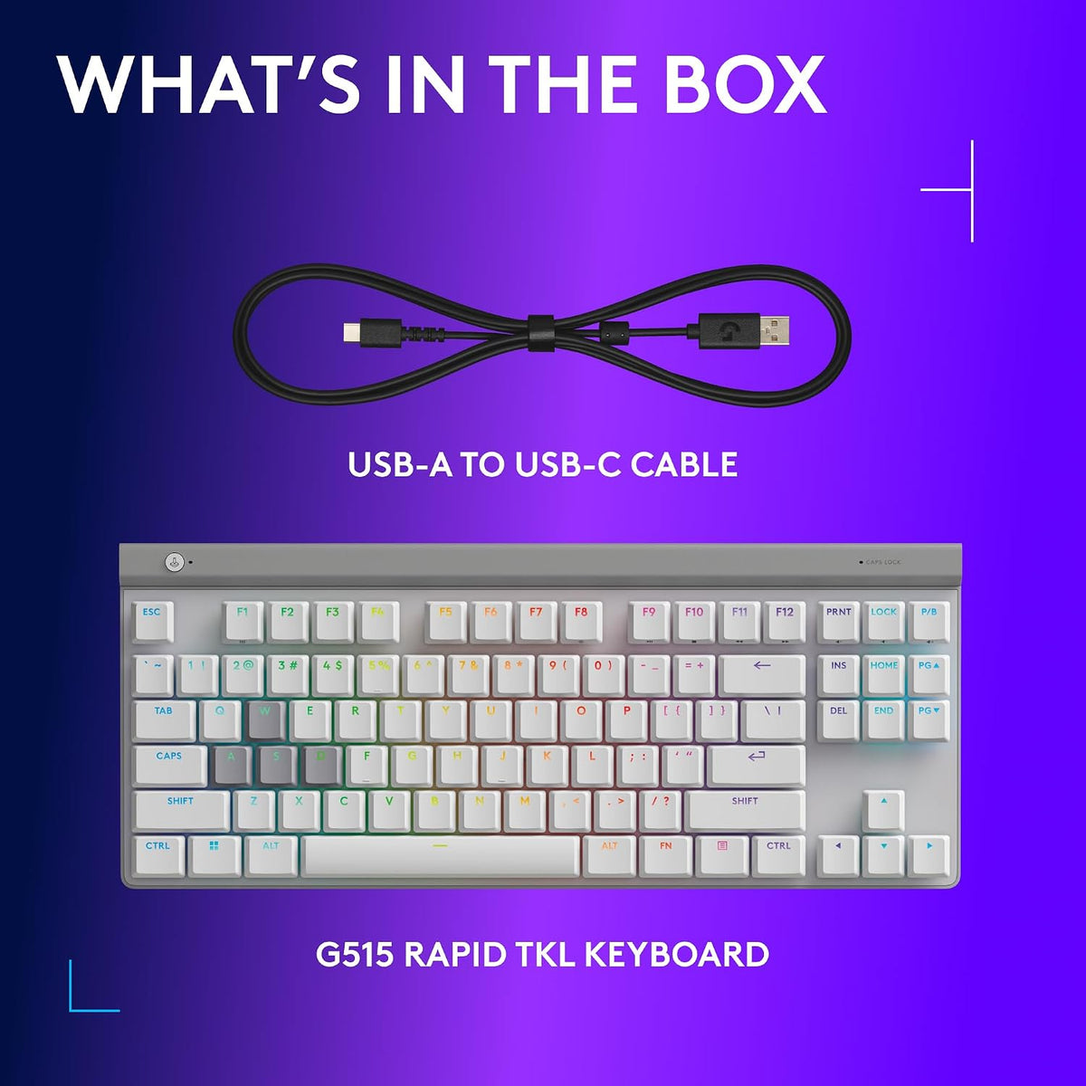 Logitech G 515 TKL Teclado rápido para juegos con cable (efecto sal...
