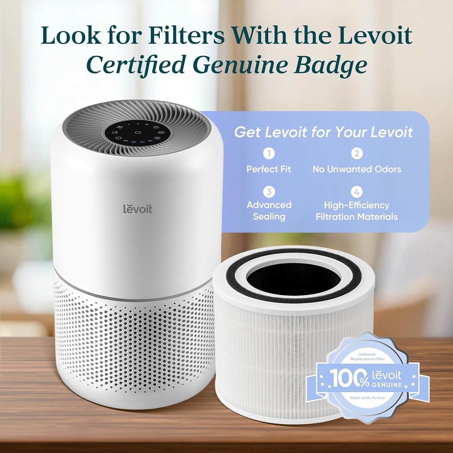 LEVOIT - Purificador de aire para alergias en el hogar y mascotas f...