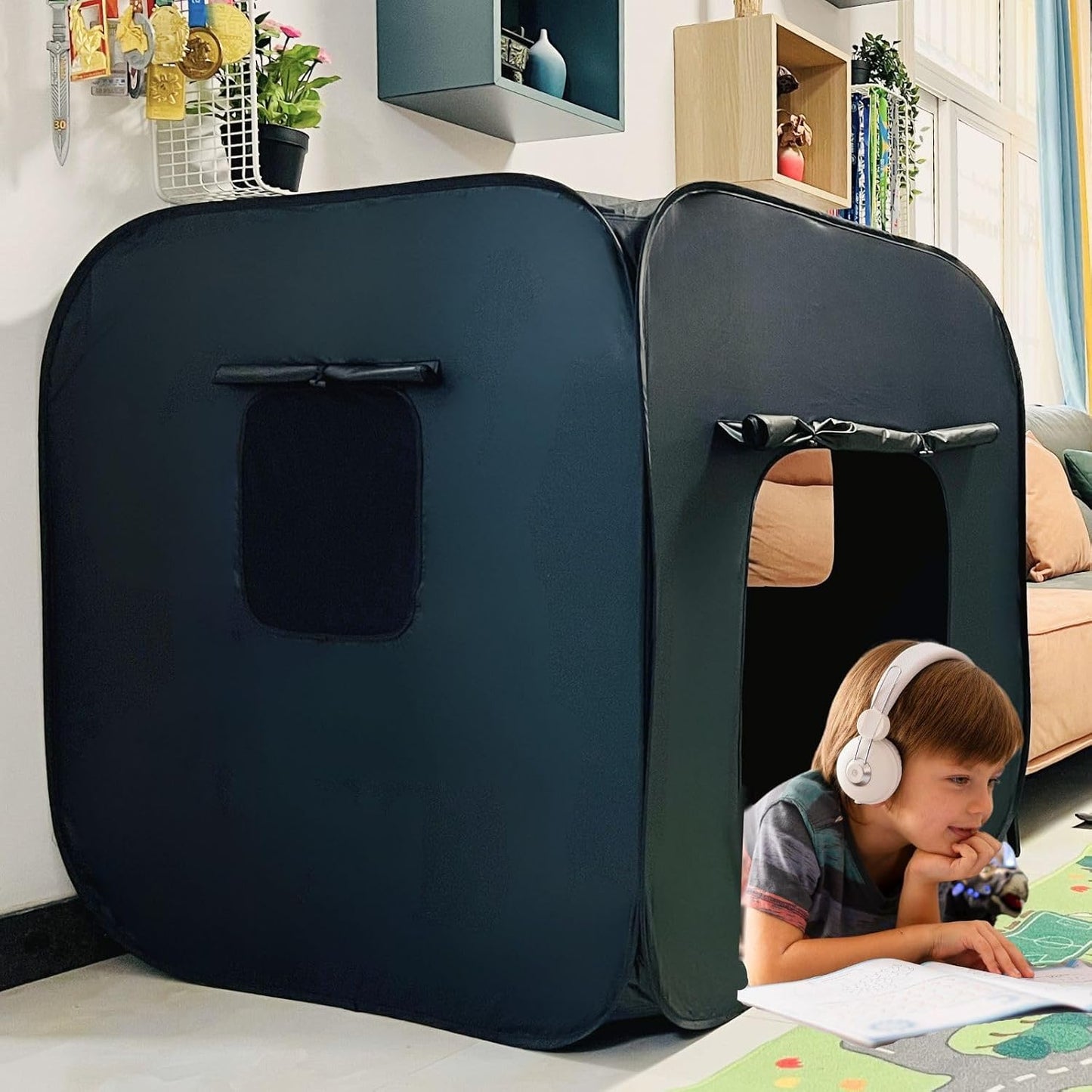 lukidoki Tienda de campaña sensorial para niños con autismo, TDAH,...