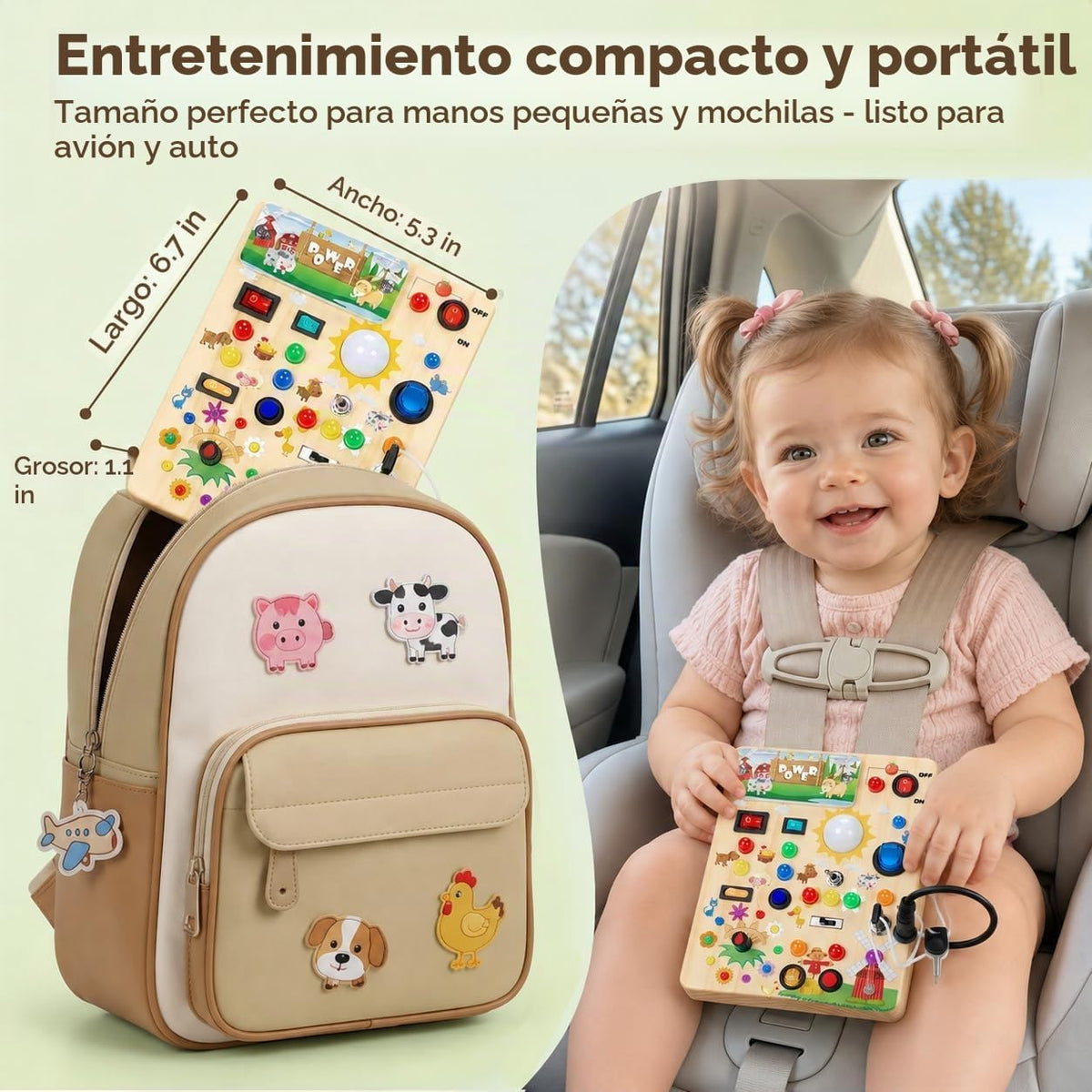 RichBoy Montessori - Tablero de juguete para niños de 1 a 3 años, j...
