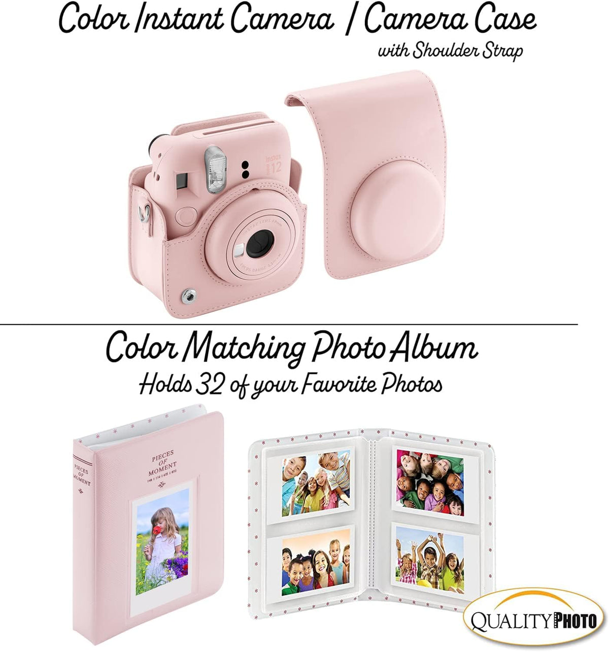 Fujifilm - Cámara instantánea Instax Mini 12 con funda, calcomanías...