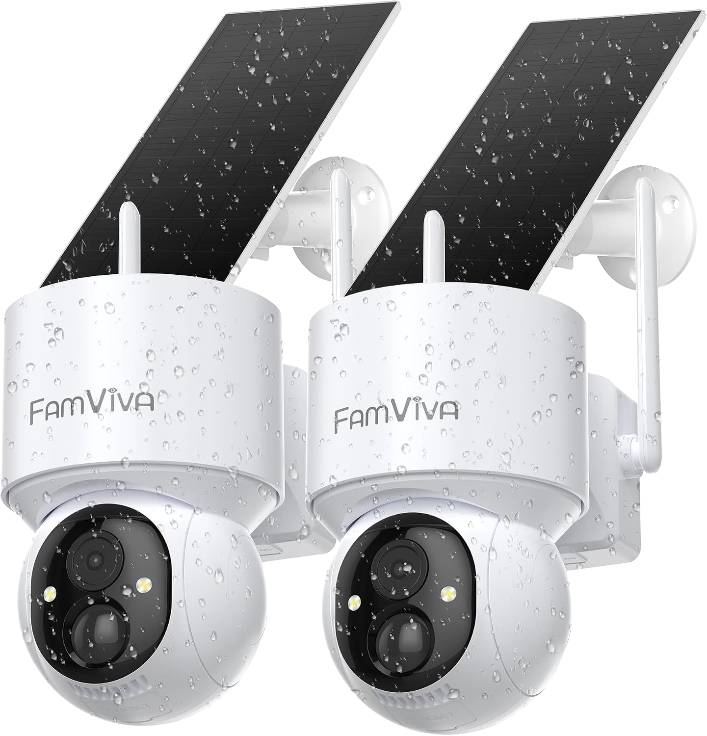 Cámaras de seguridad solar 2K inalámbricas para exteriores, cámaras...