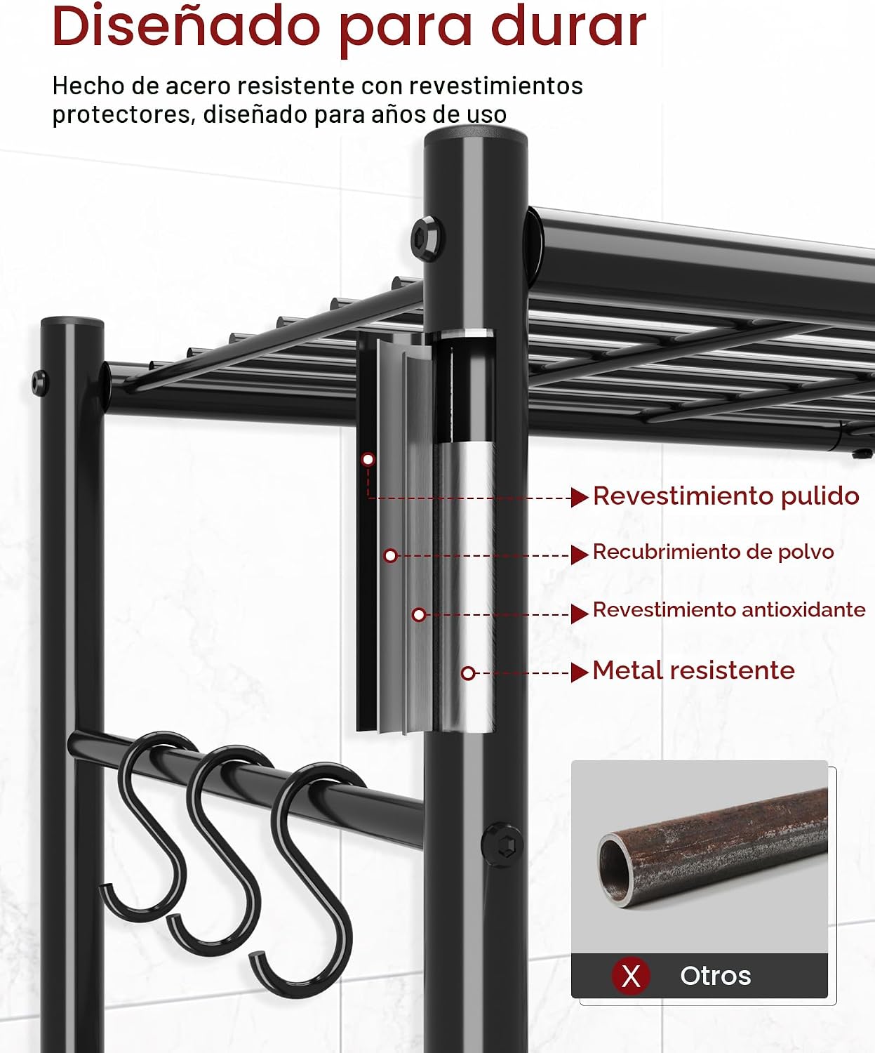 Estantes de almacenamiento Sakugi - Organizador espacioso de 4 nive...