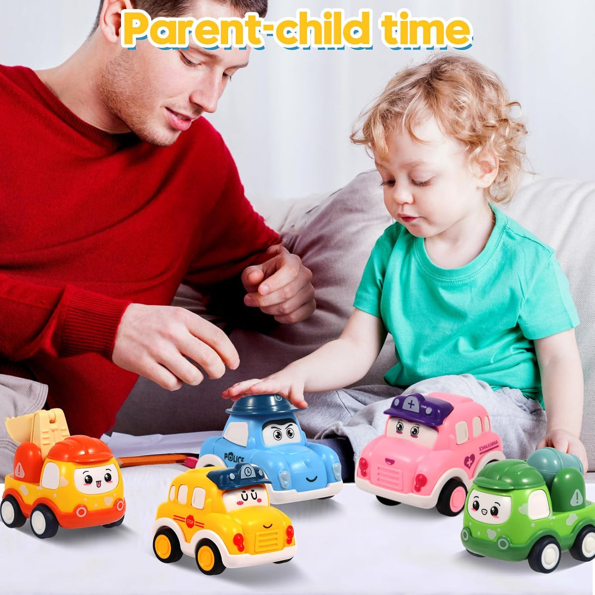 12 piezas de juguetes de coches de tracción para niños de 1 2 3 año...