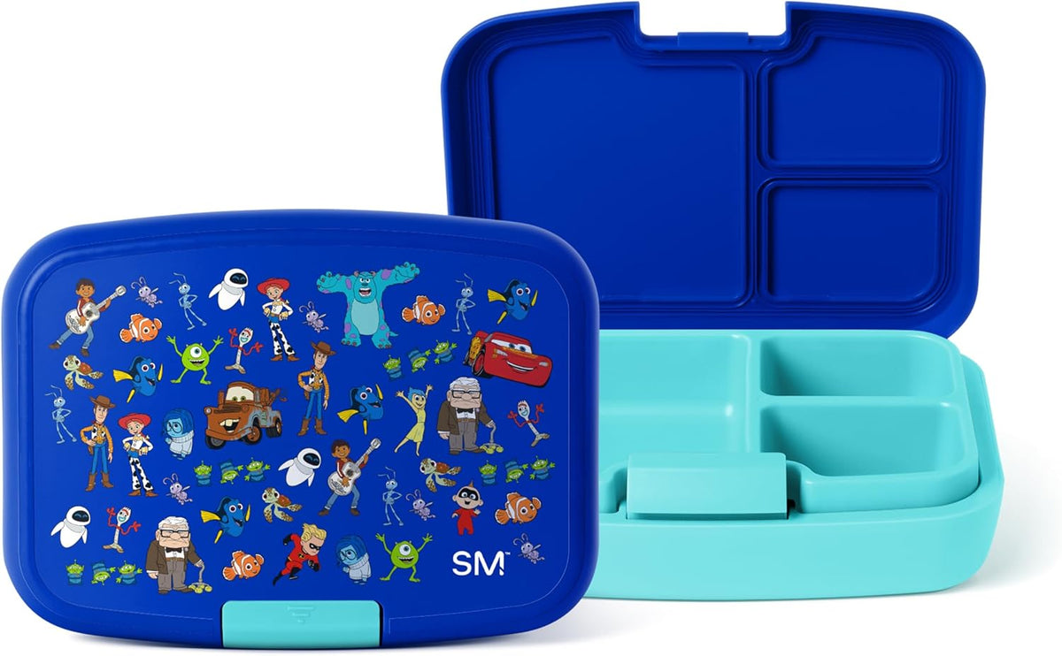 Caja bento infantil Simple Modern Disney Pixar, lonchera | 3 compar...