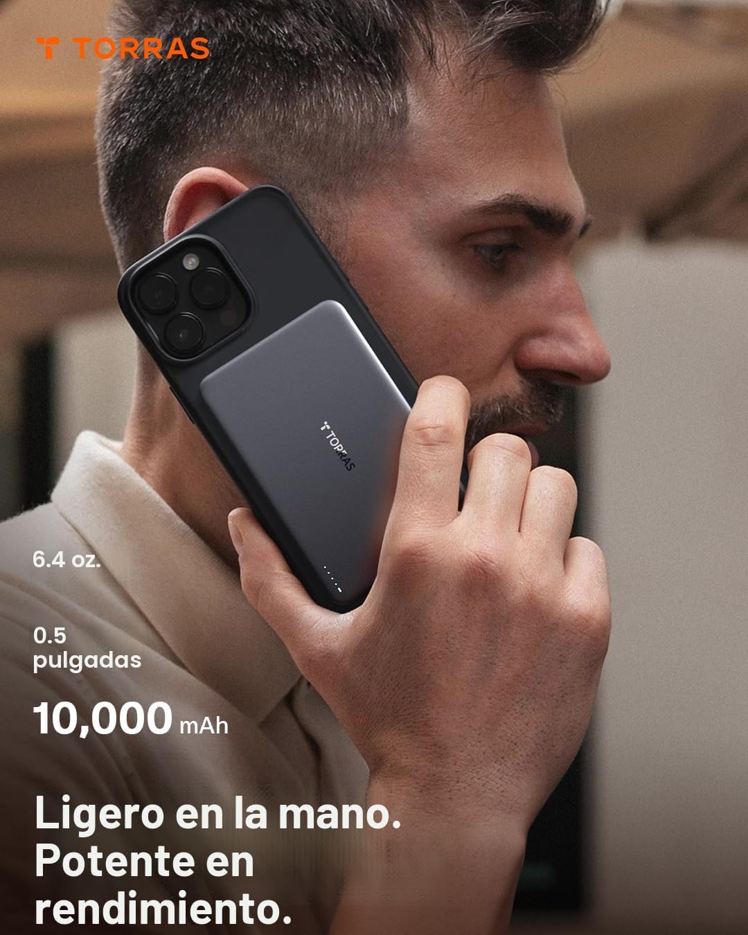 TORRAS MiniMag Power Bank, cargador portátil inalámbrico ultra delg...
