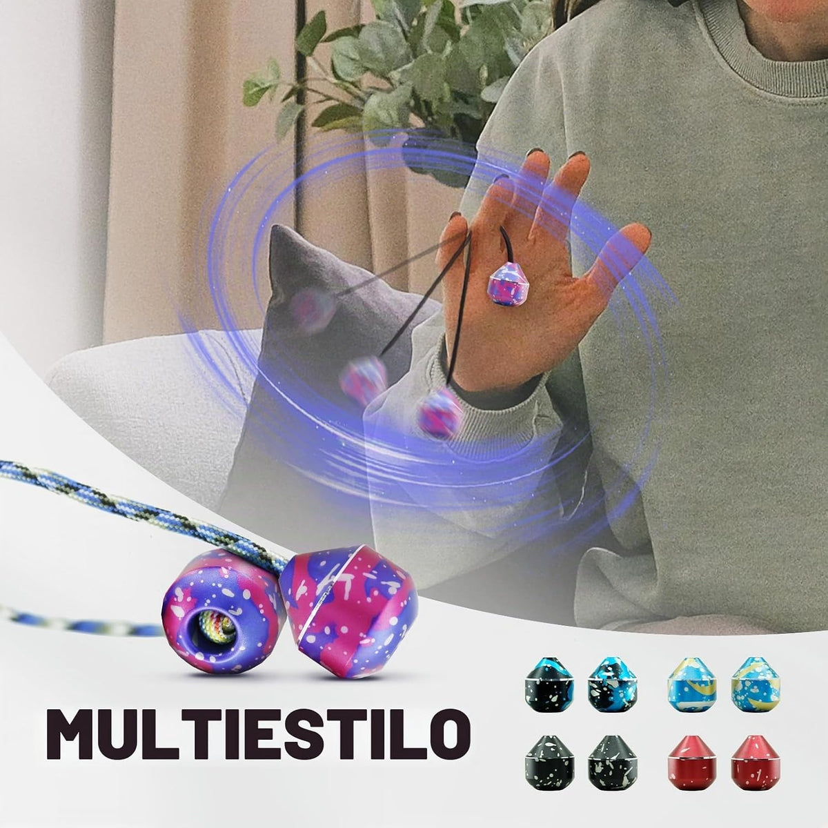 BUBEHYMY Perlas para Ansiedad, Juguete Metalico para Relajarse en O...