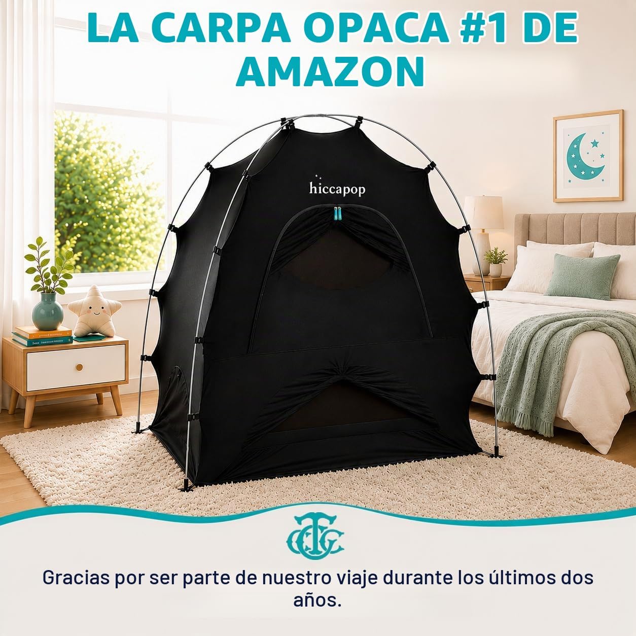 Hiccapop Tienda de campaña opaca para Pack and Play, cubierta opaca...