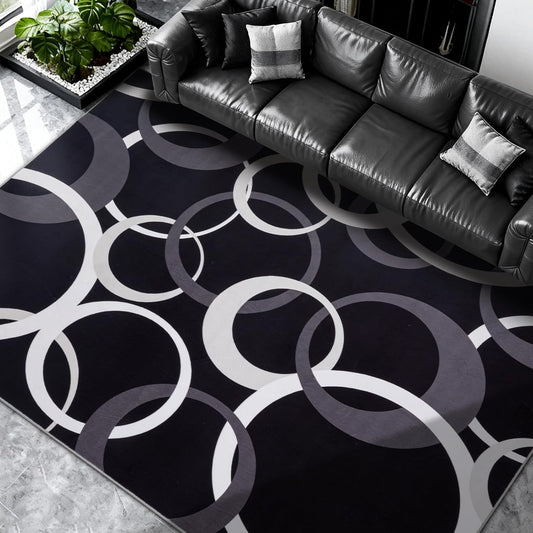 YIHOUSE Alfombras lavables de 5 x 7 pies para sala de estar, alfomb...