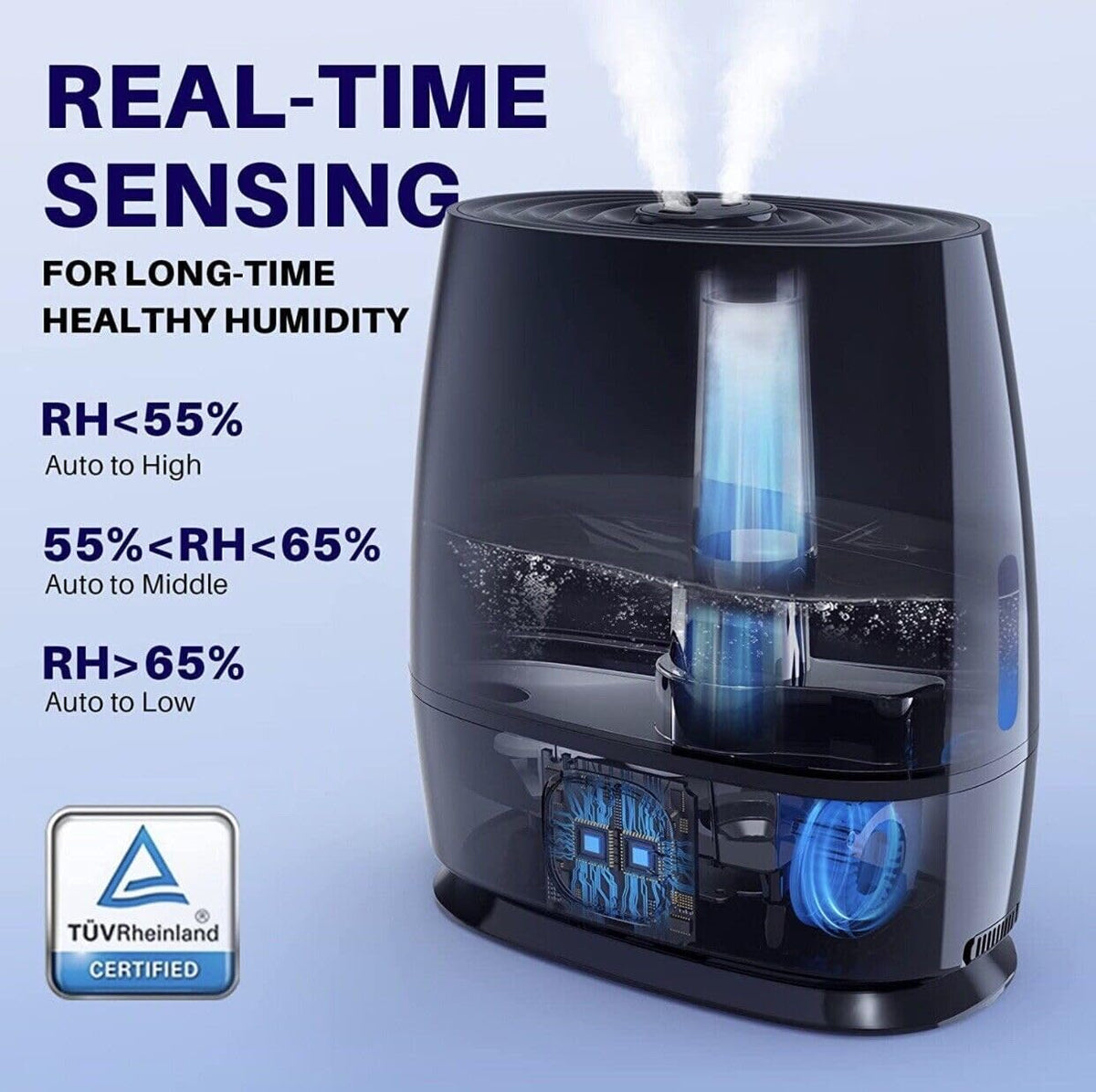 Okaysou Humidificadores, humidificador inteligente y difusor de 6 l...