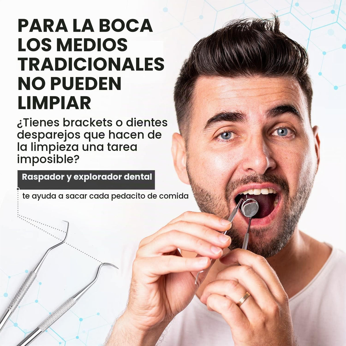 Kit de higiene dental: set de remoción de placa y sarro - raspador...