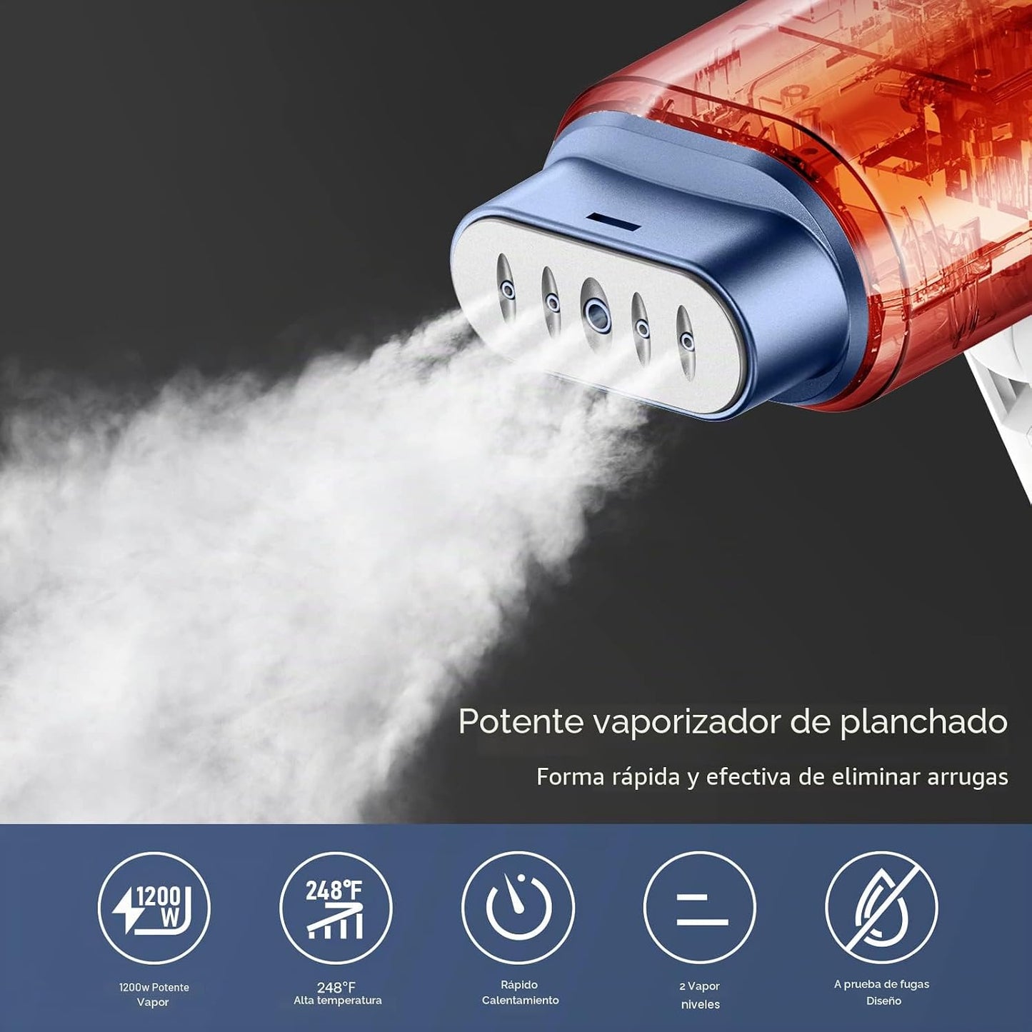 Vaporizador Newbealer para ropa, vaporizador de viaje de 1200W con...