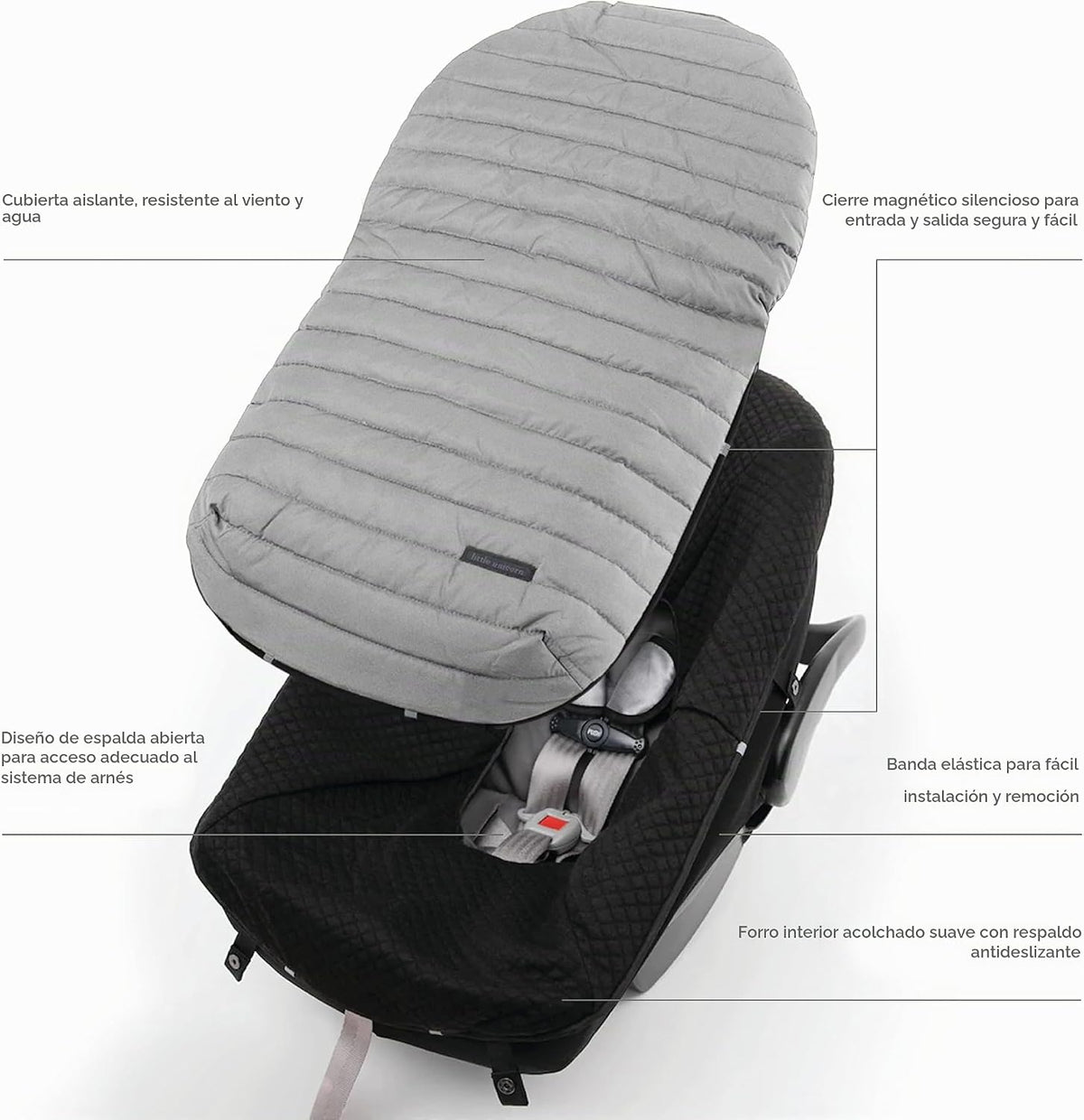 Little Unicorn Saco para asiento de automóvil para bebé, resistente...