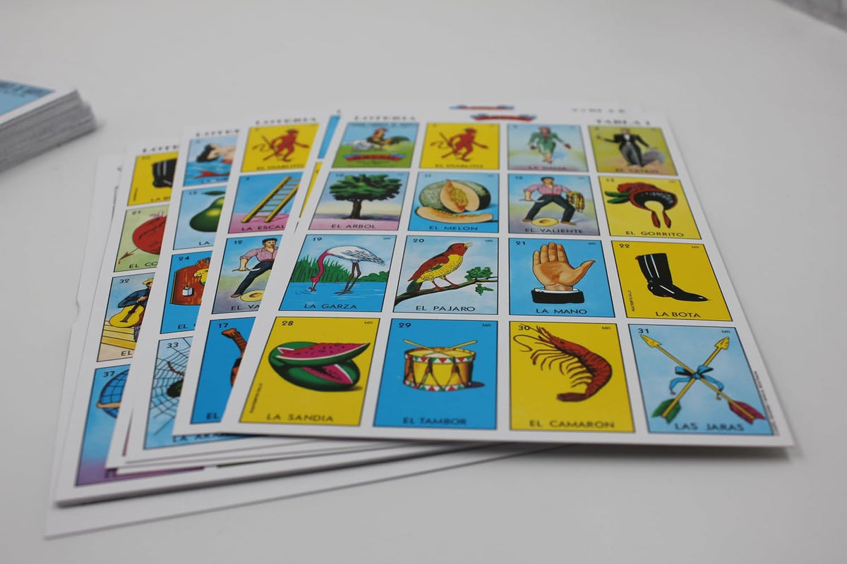 Loteria Juego Auténtico Mexicano, Juego de Bingo con Tarjetas Ilust...