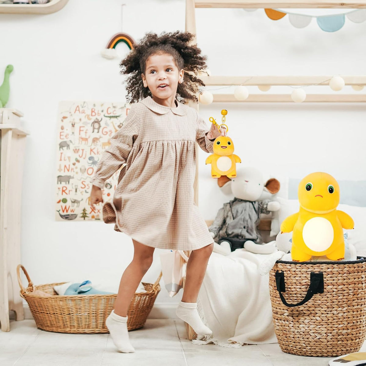 Adorlynetty Nailong Animal de peluche de dinosaurio, 9" de amar...