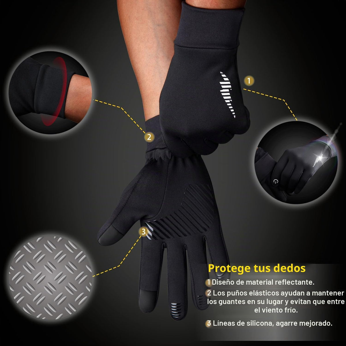 SIMARI Guantes de invierno para mujeres y hombres, con forro, para...