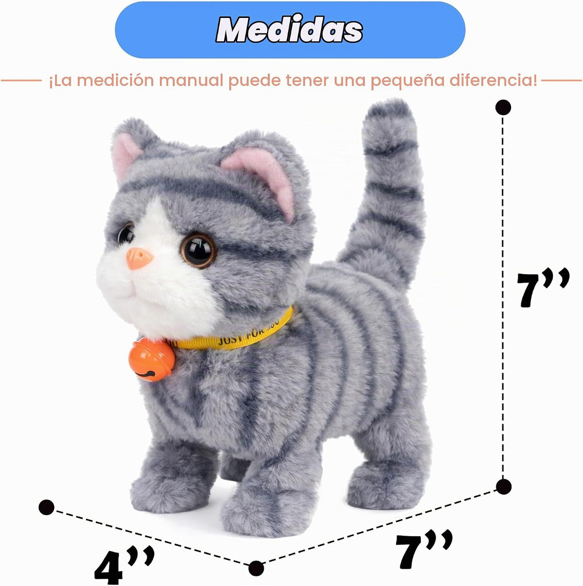 Hopearl Juguete electrónico interactivo de peluche para mascotas co...